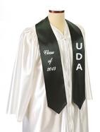 60" Hunter Green Custom Graduation Stole 2