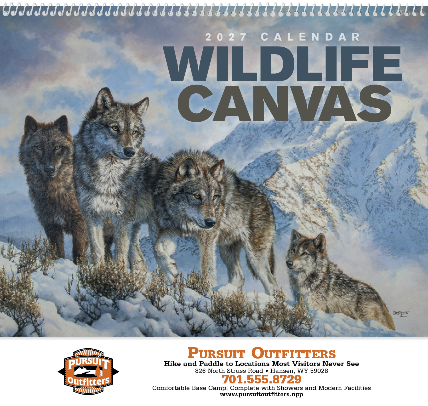 Good Value™ Wildlife Canvas - Spiral Calendar 40