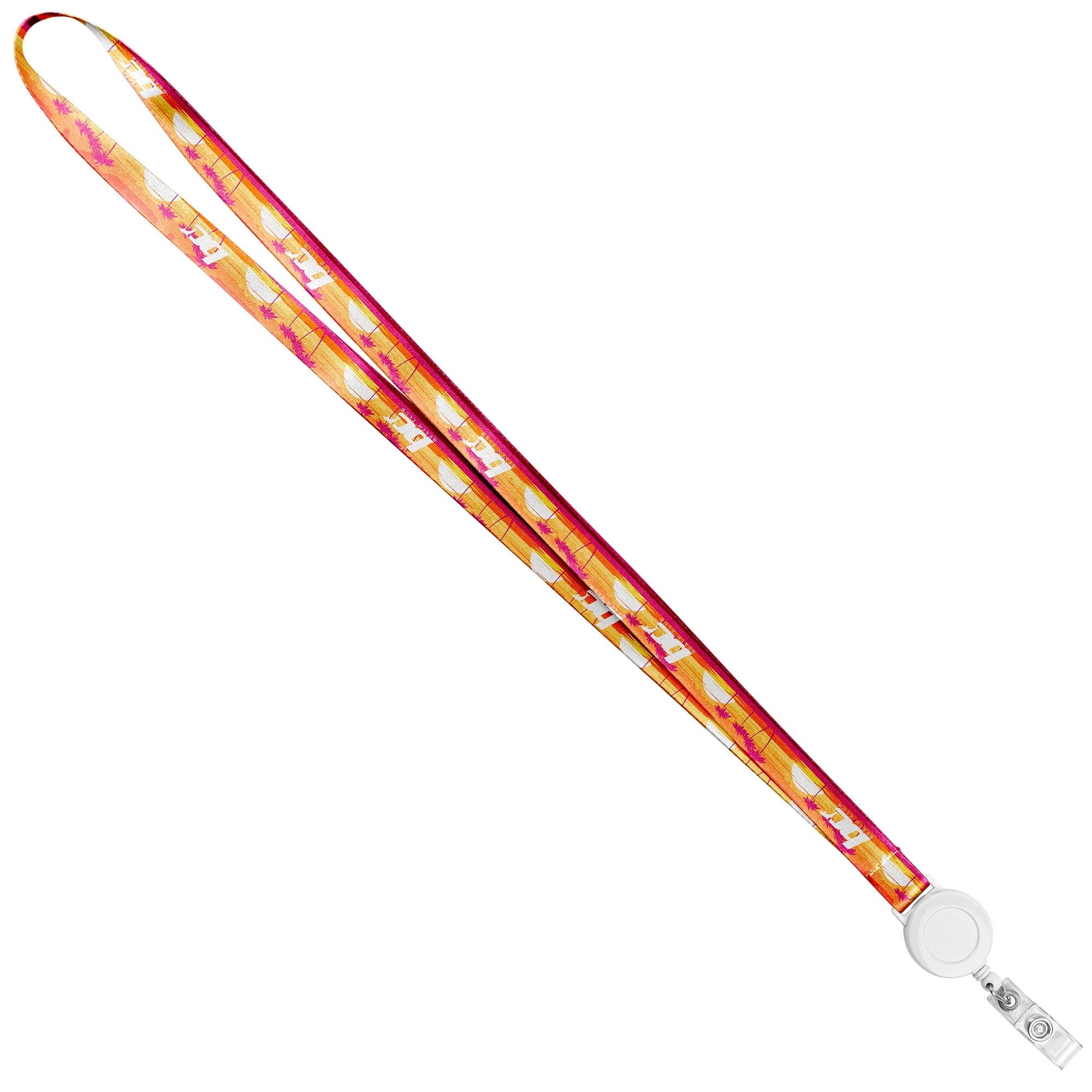 5/8" LA-460 Sublimation Lanyard w/Retractable Badge Holder 2