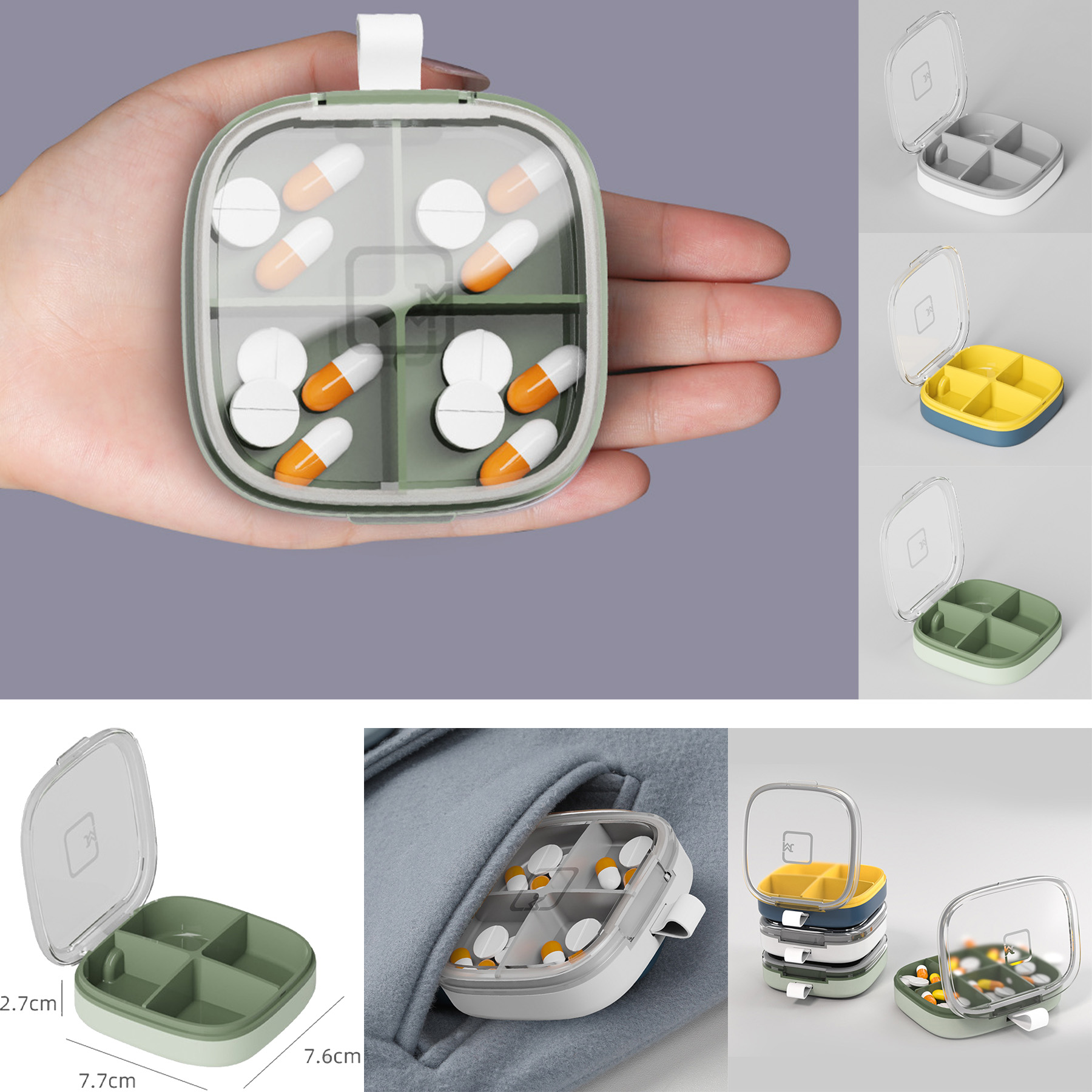 4 Grids Outdoor Pill Box 2