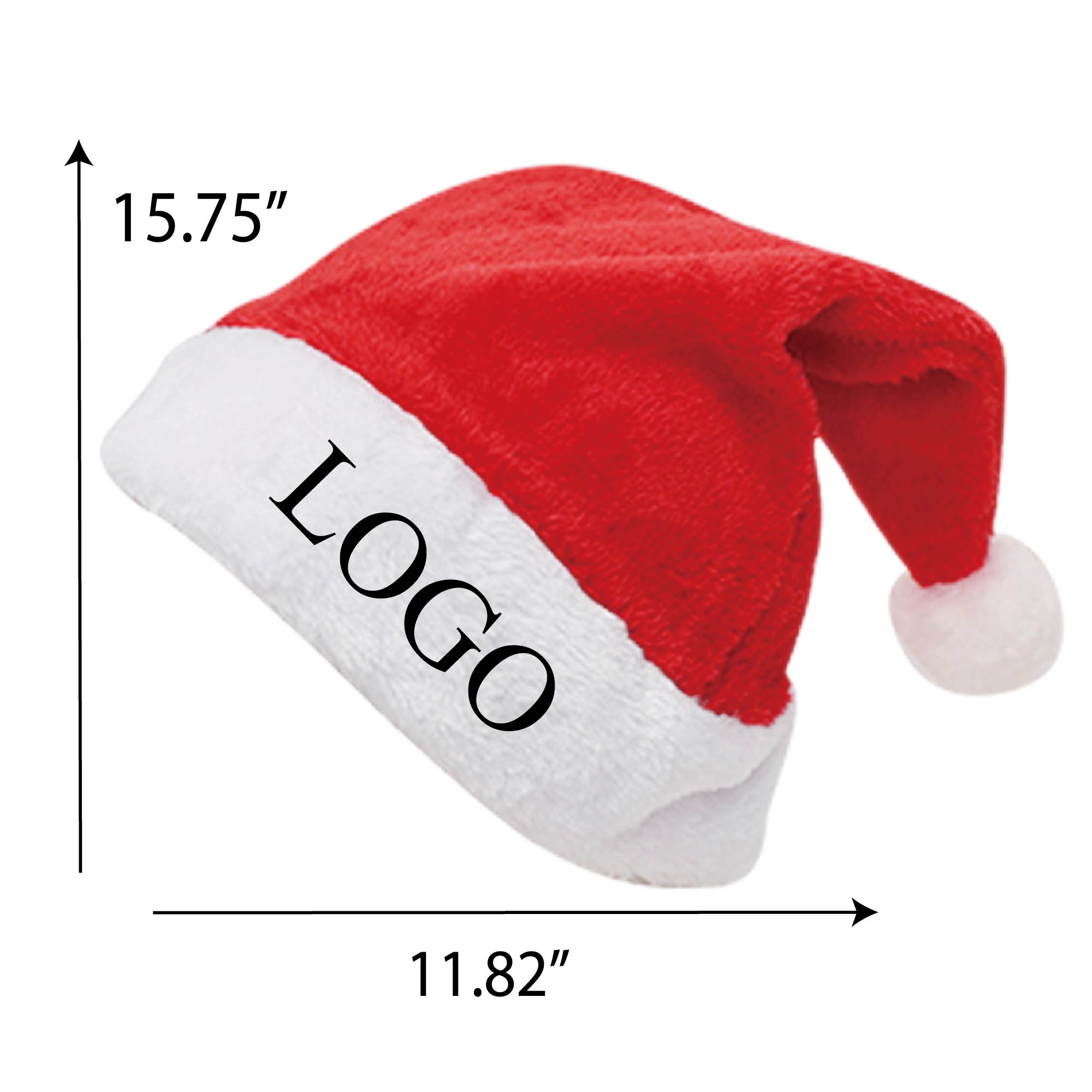 Customizable Plush Comfortable Custom Santa Hat 1