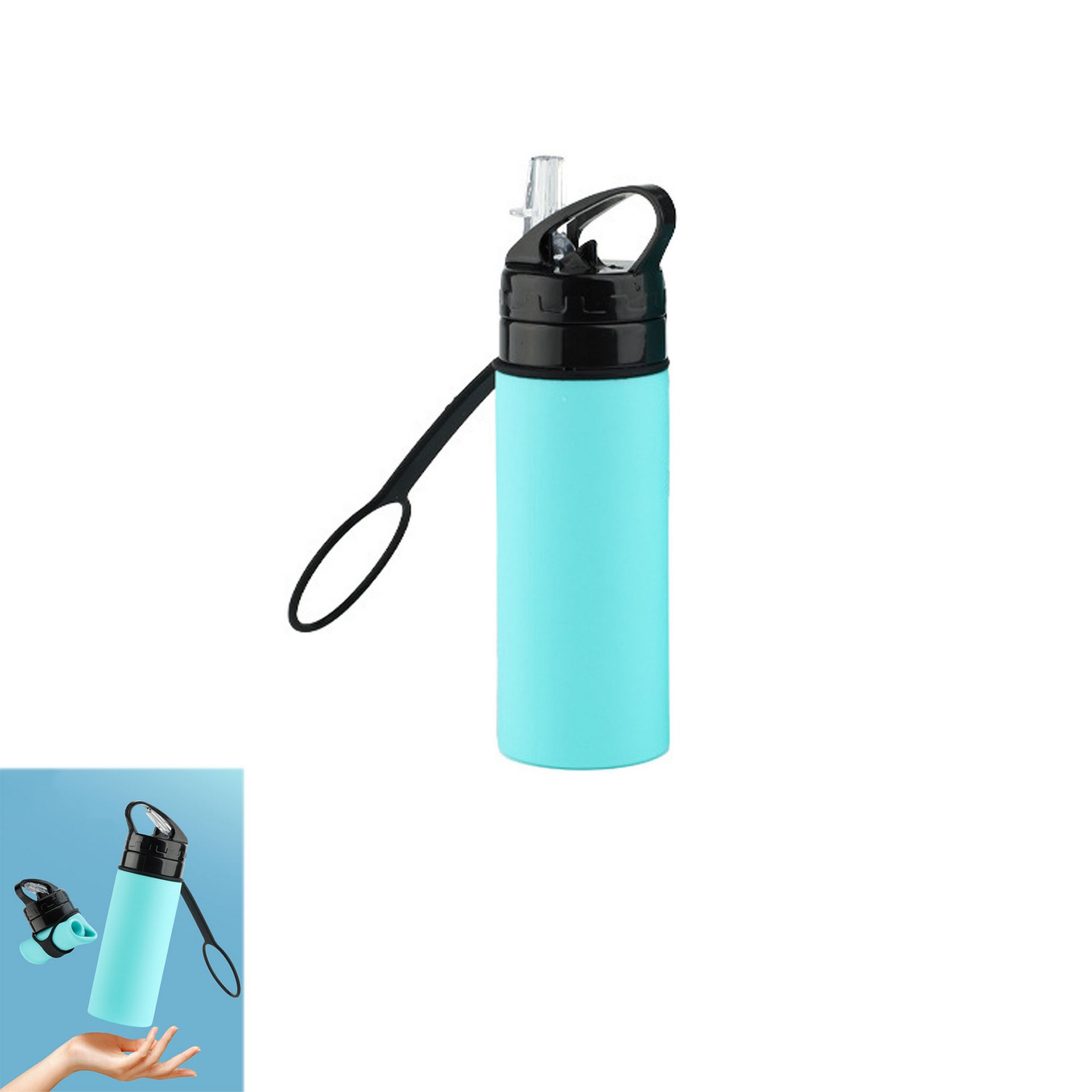 Silicone Foldable Water Bottles 15Oz 3
