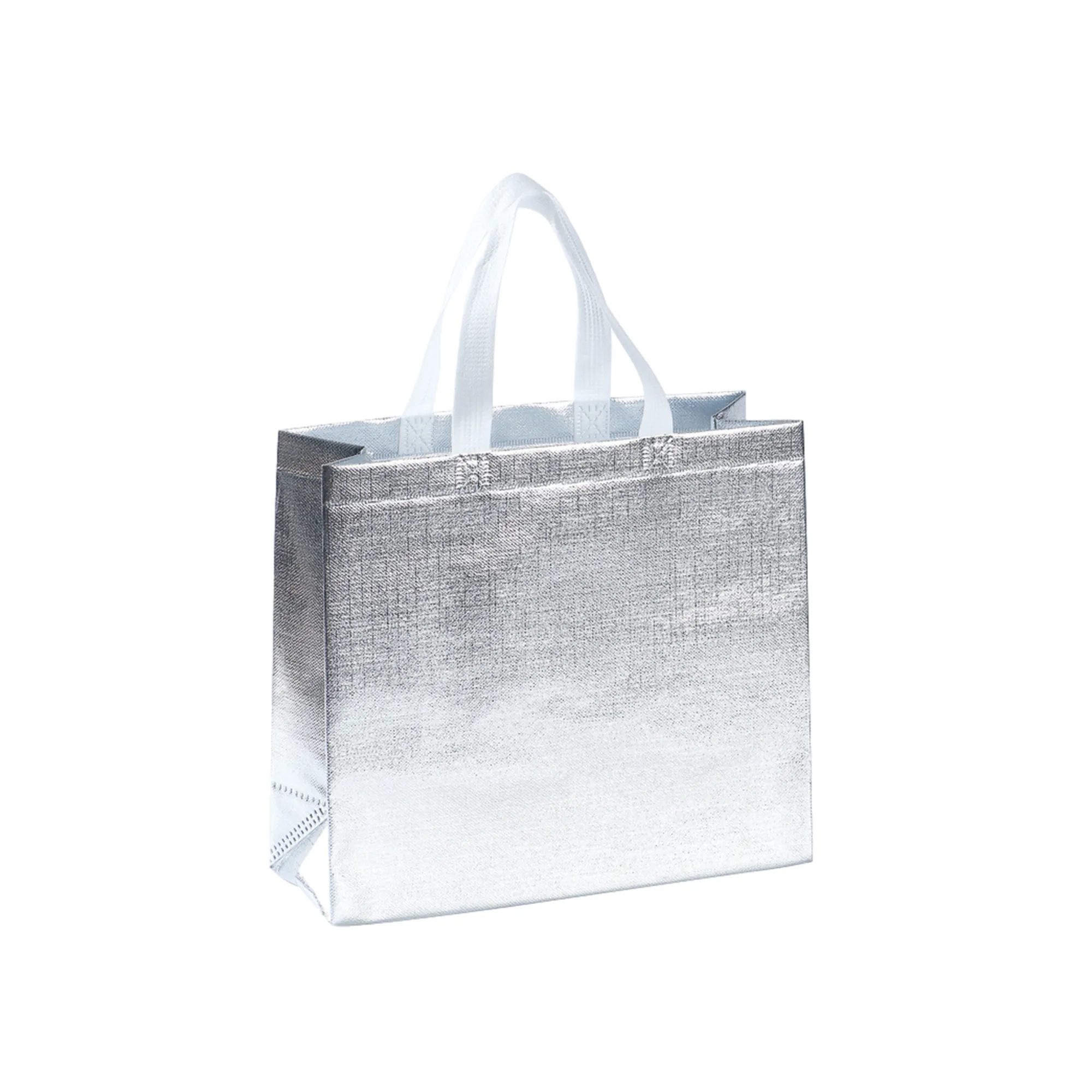 Reusable  Glossy Non-woven Laser Tote Bag 7