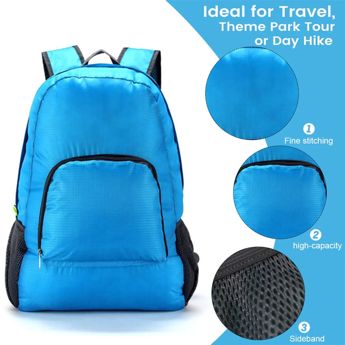 Stock Lightweight Foldable Student Outdoor Travel Book Bag 4