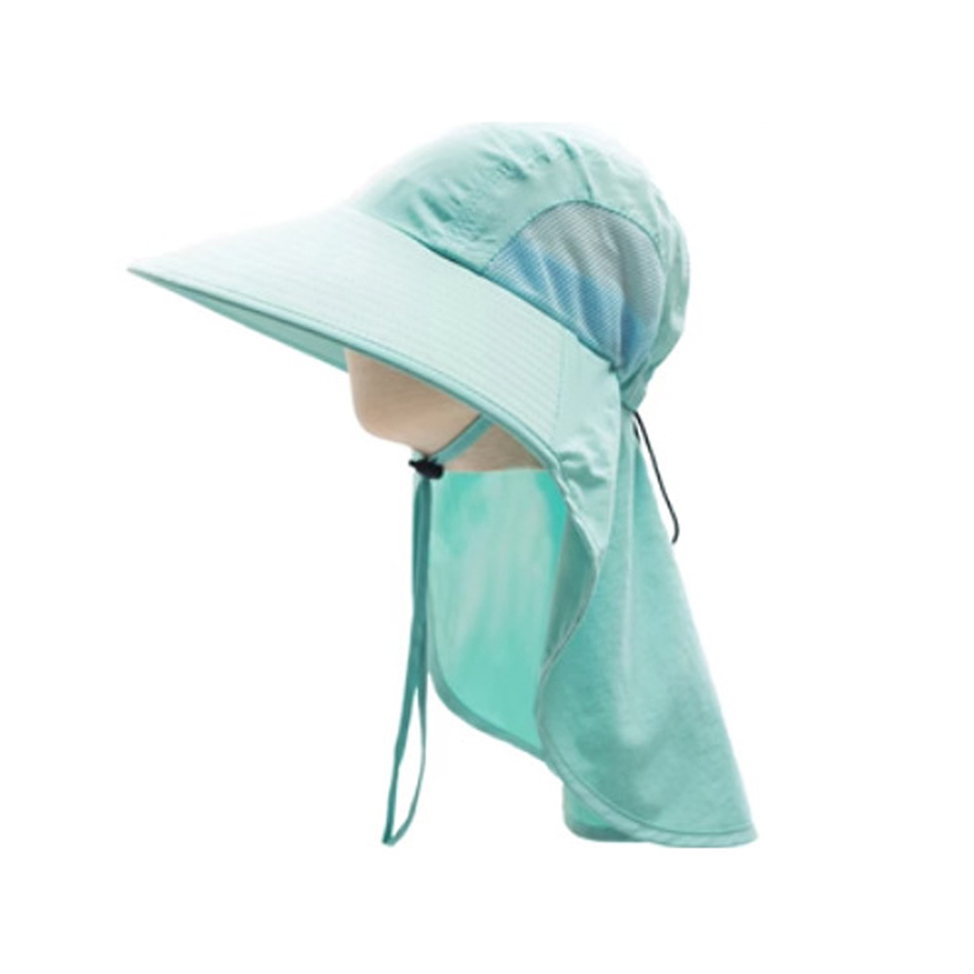Wide Brim Sun Shield Hat With Neck Flap 9
