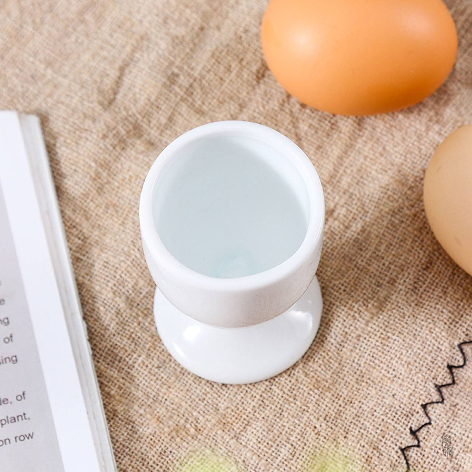 1.7oz Compact Durable Versatile Ceramic Egg Cup 1