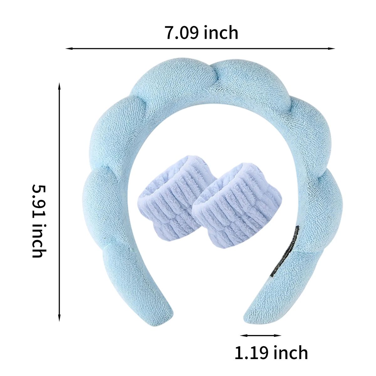 Stretchable Spa Headband Set for Beauty Care 8