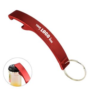 Customizable Arc Shaped Bottle Opener With Key Ring 2
