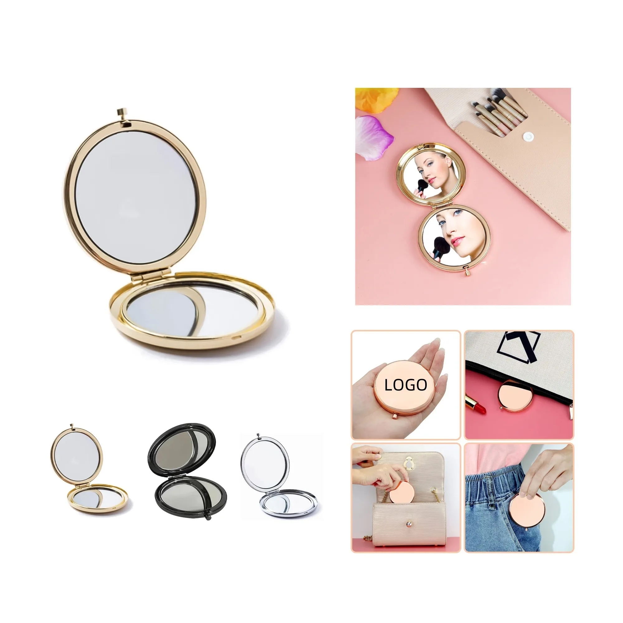 Round Double-Sided Pocket Mirror 3