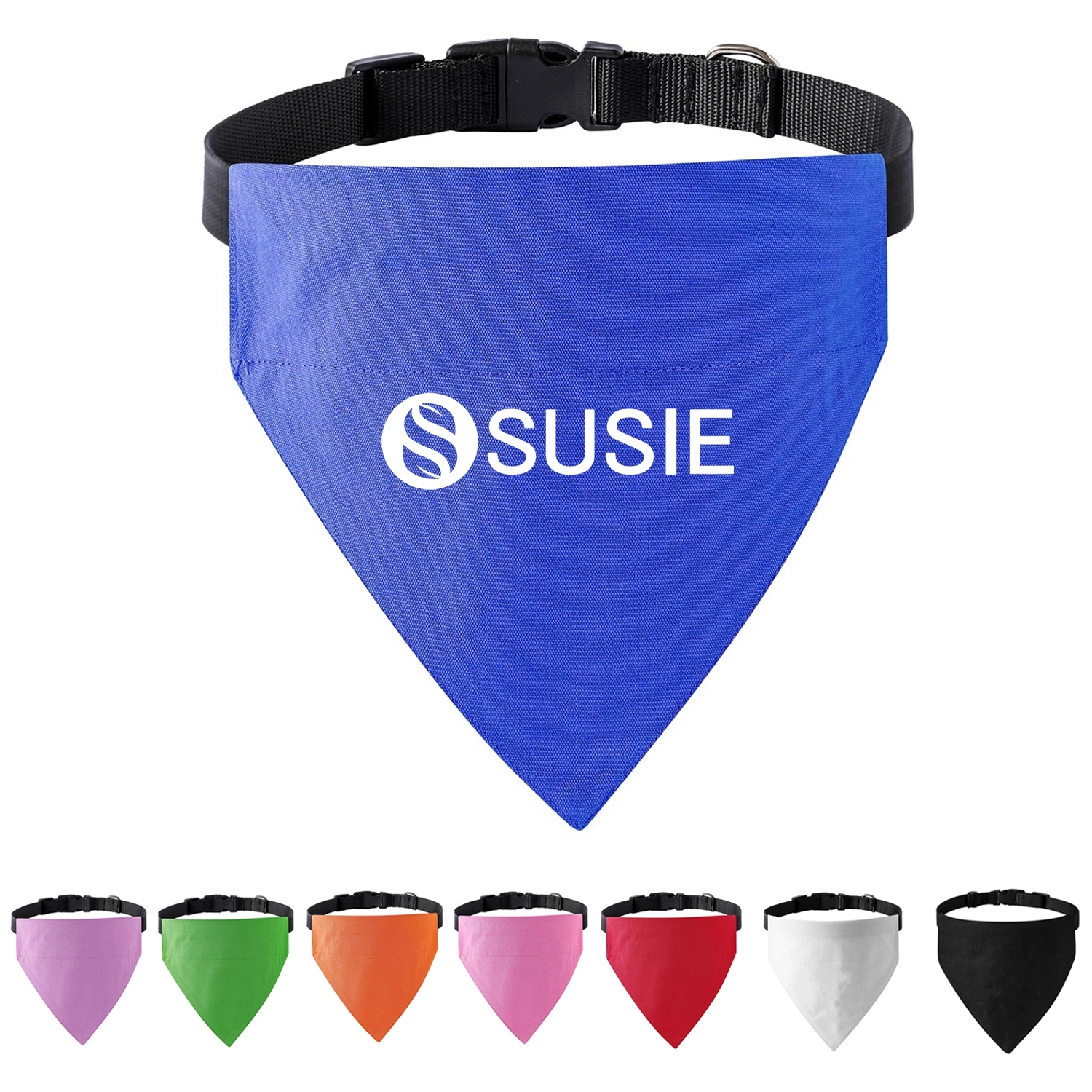Adjustable Cotton Dog Bandana Collar With Buckle 2