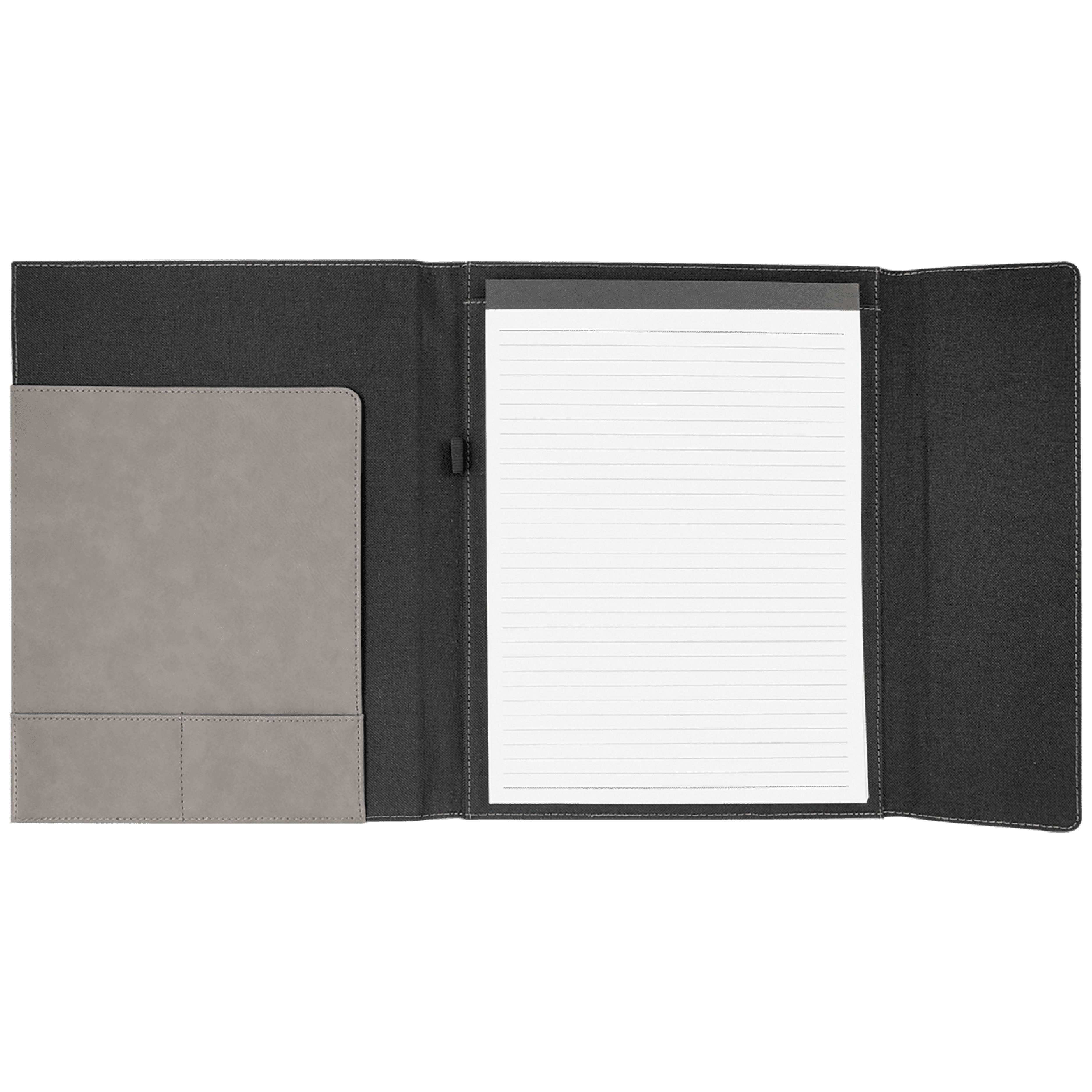 9" x 12" Gray Leatherette & Black Canvas Portfolio 7