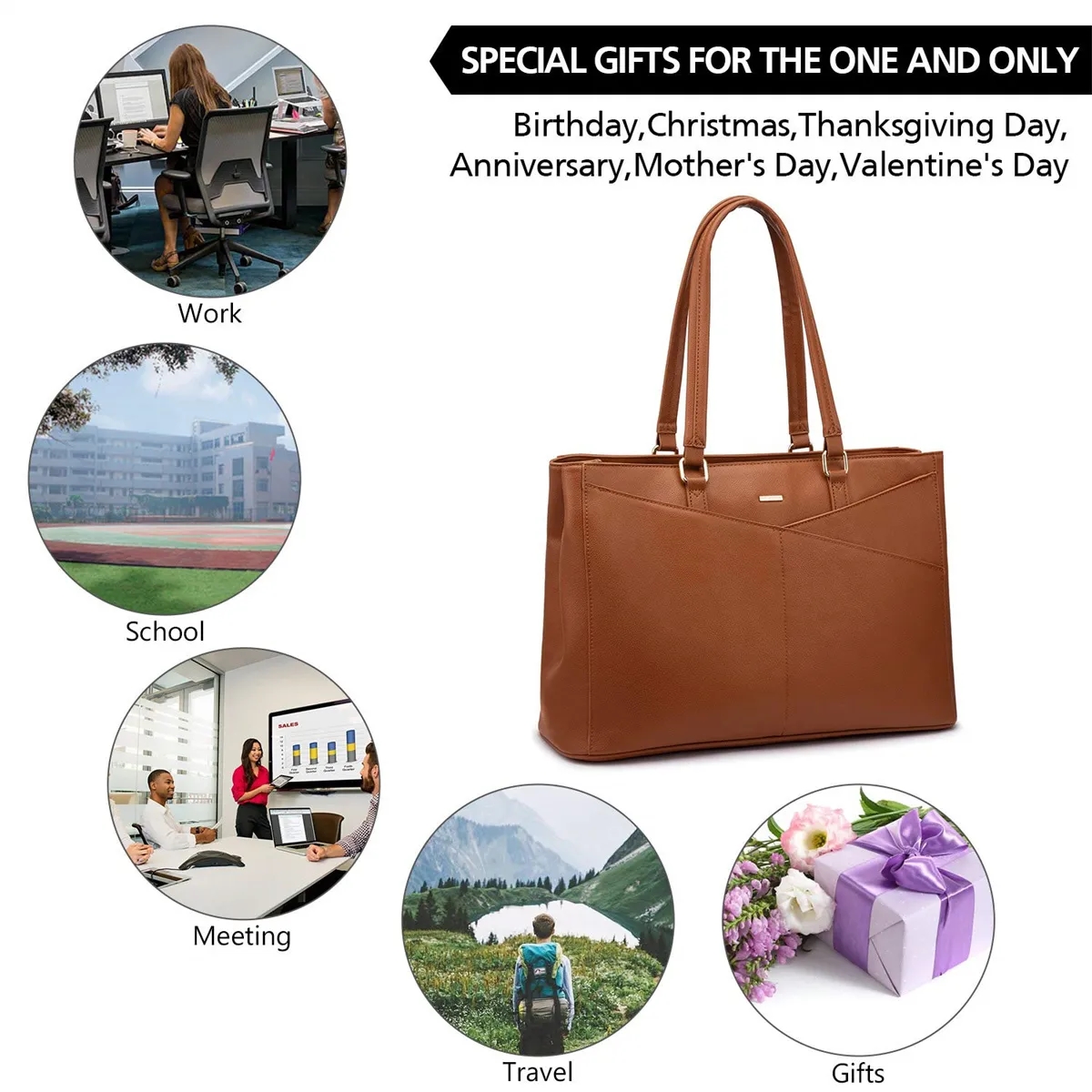 15.6 Inch Laptop Tote Bag for Women 3
