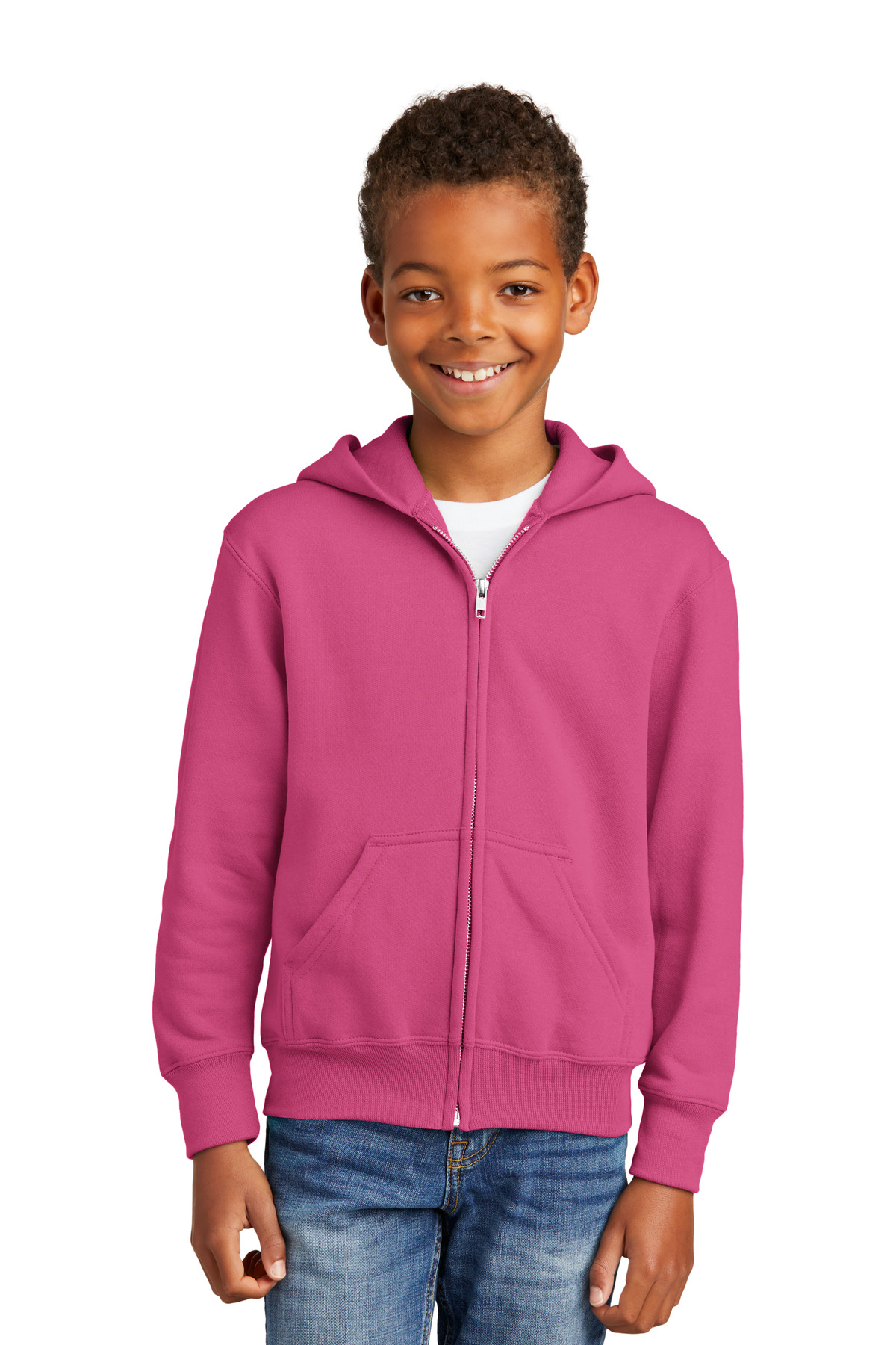Port & Company® Youth Core Fleece Full-Zip Hooded Sweatshirt 114