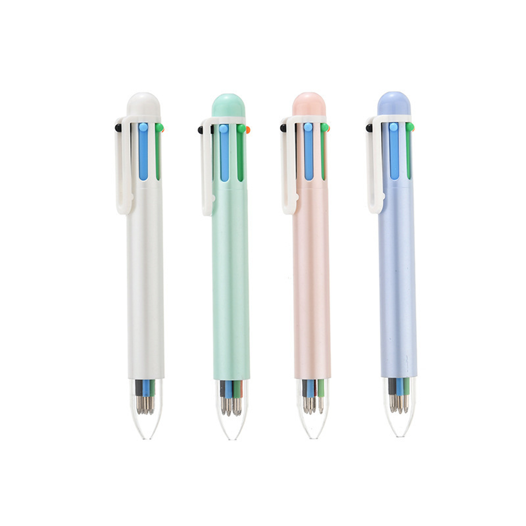 6-in-1 Multicolor Plunger-action Retractable Ballpoint Pen 3