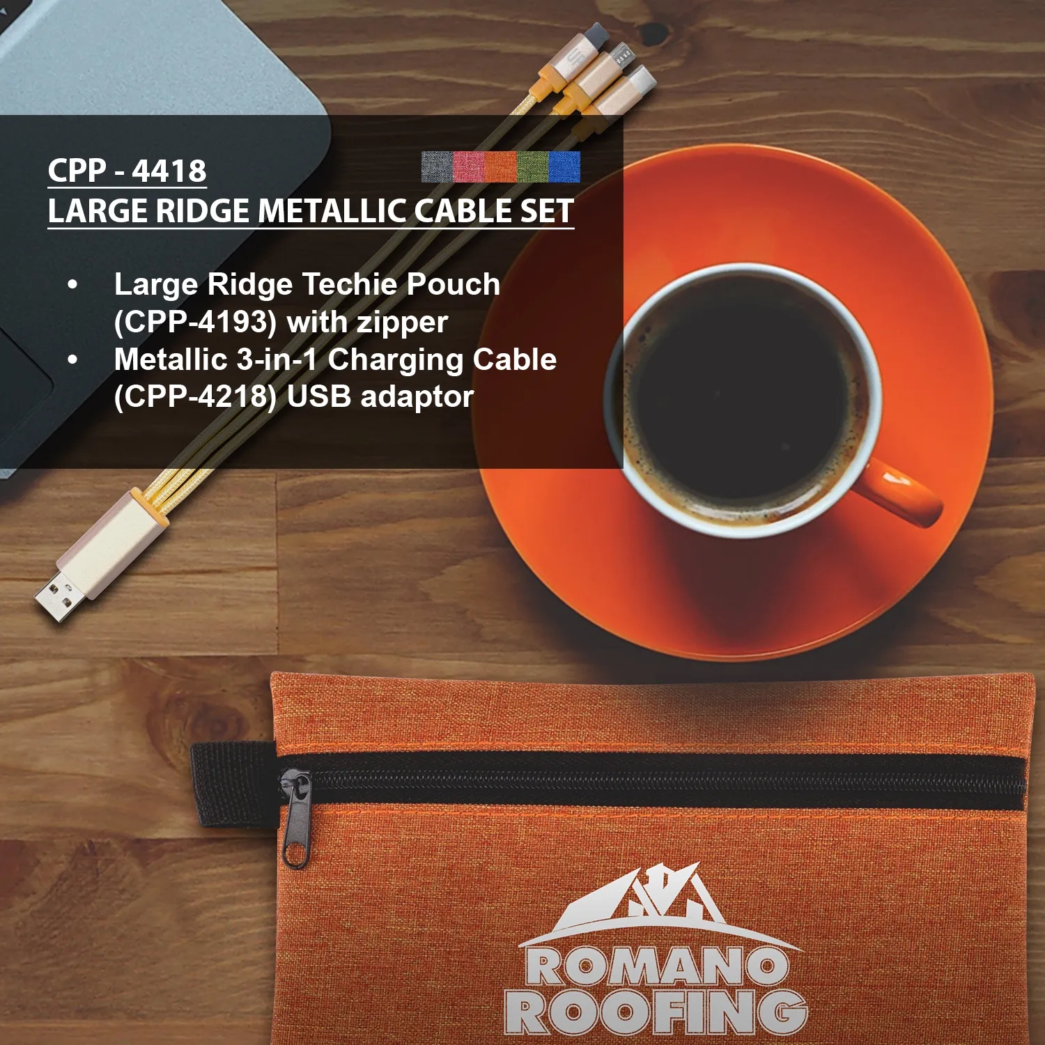 Large Ridge Metallic Cable Set 9
