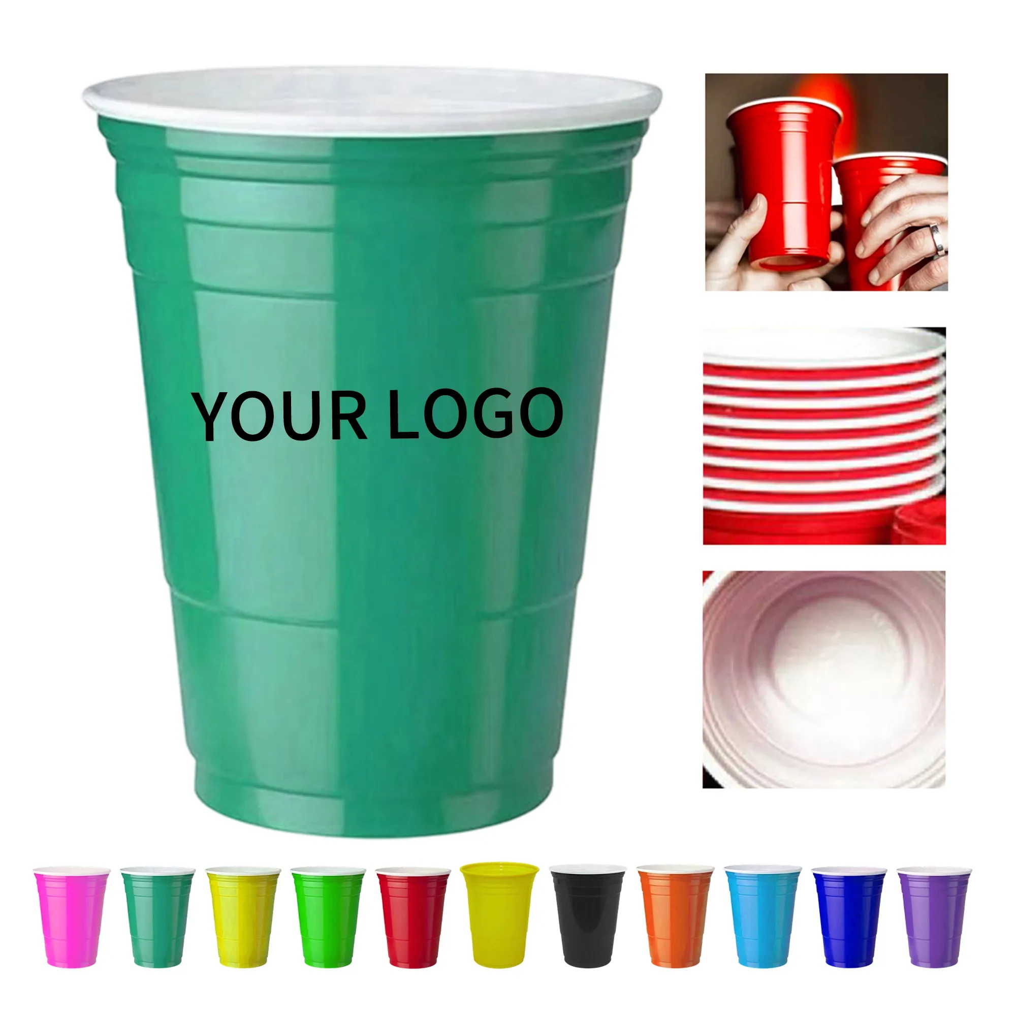 16oz Plastic Party Cups Compact Practical for Celebrations 3