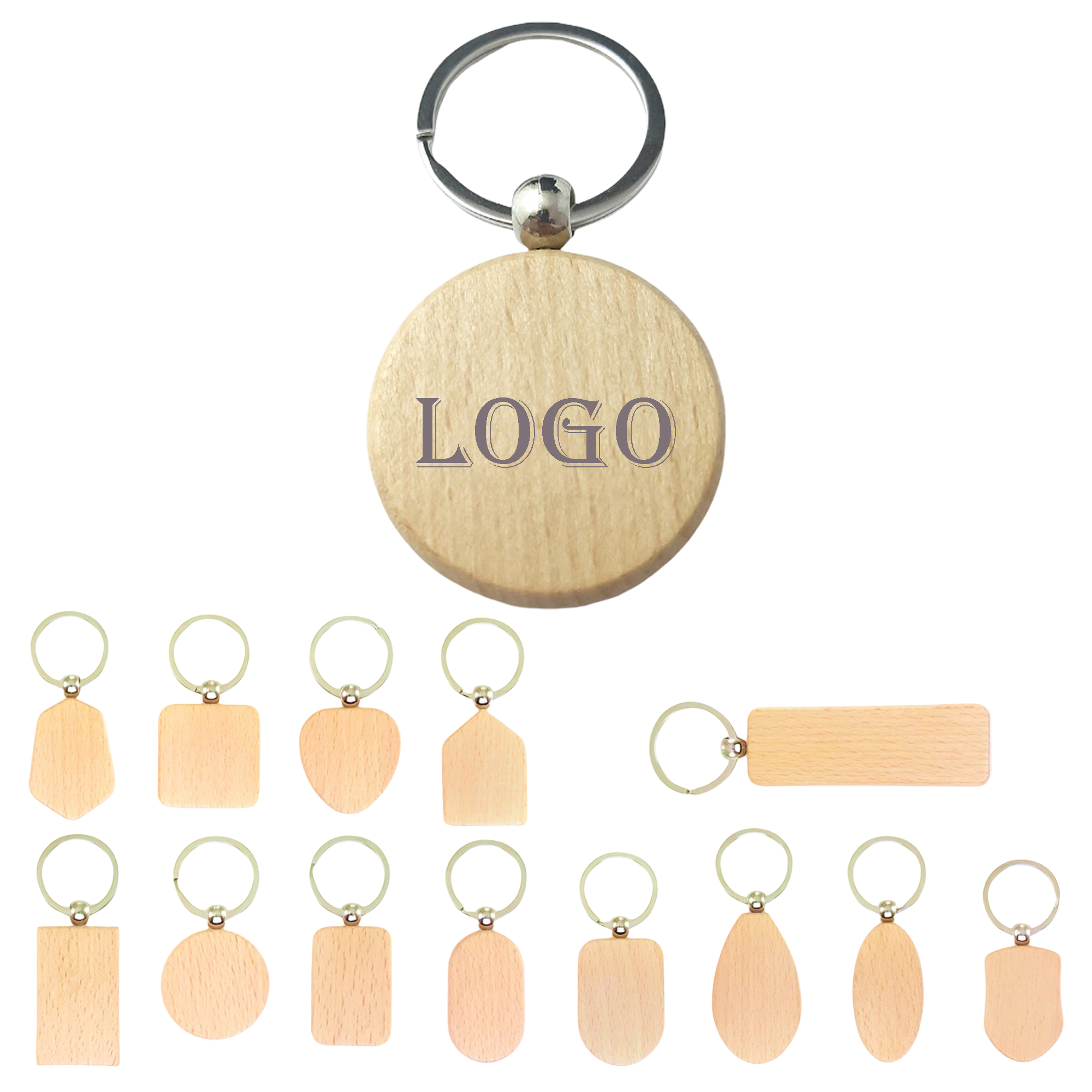 Elegant Wooden Keychain Collection MOQ50 2