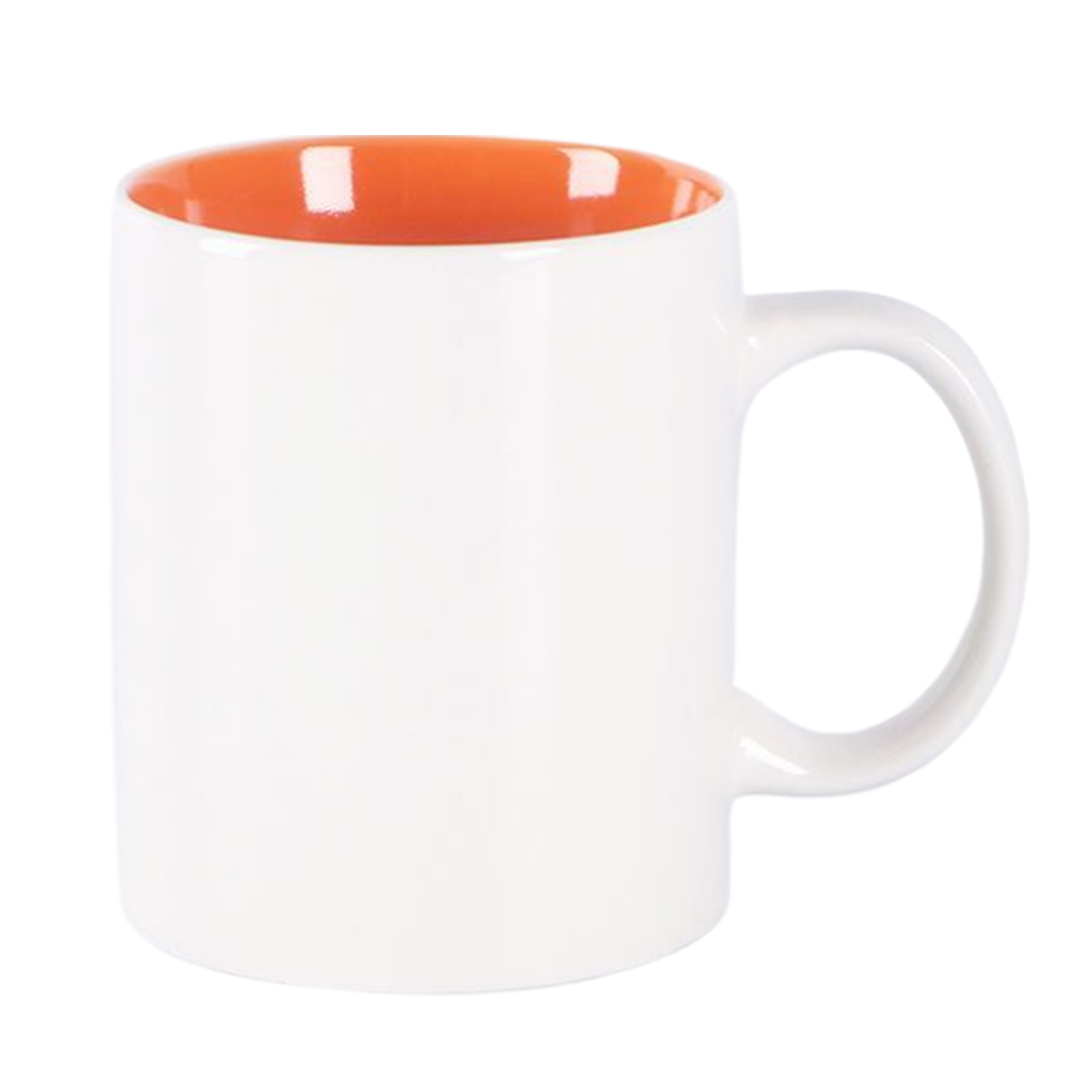 12oz Coffee Mug with Colorful Interior and White Exterior 2