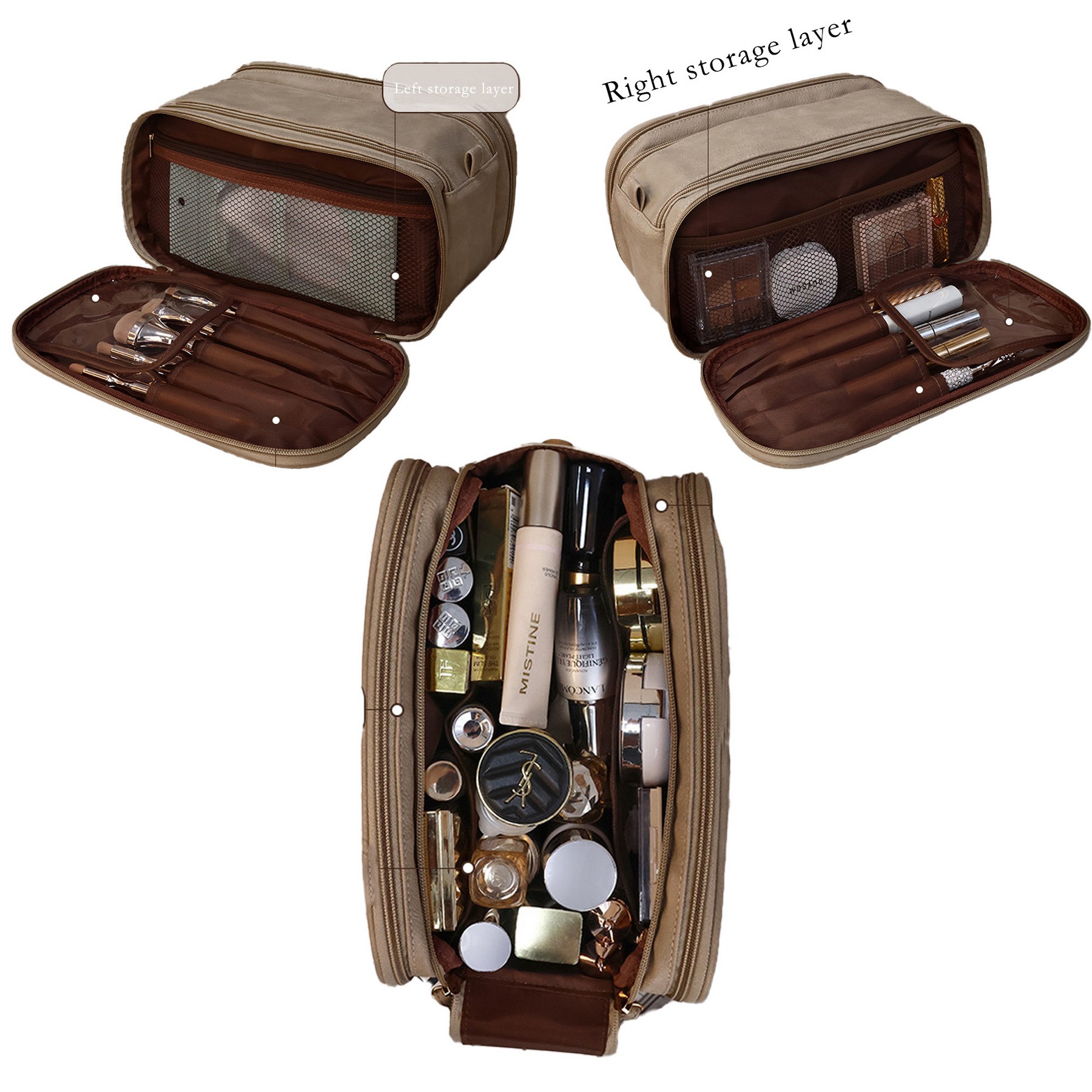 PU Large Capacity Travel Makeup Bag 3