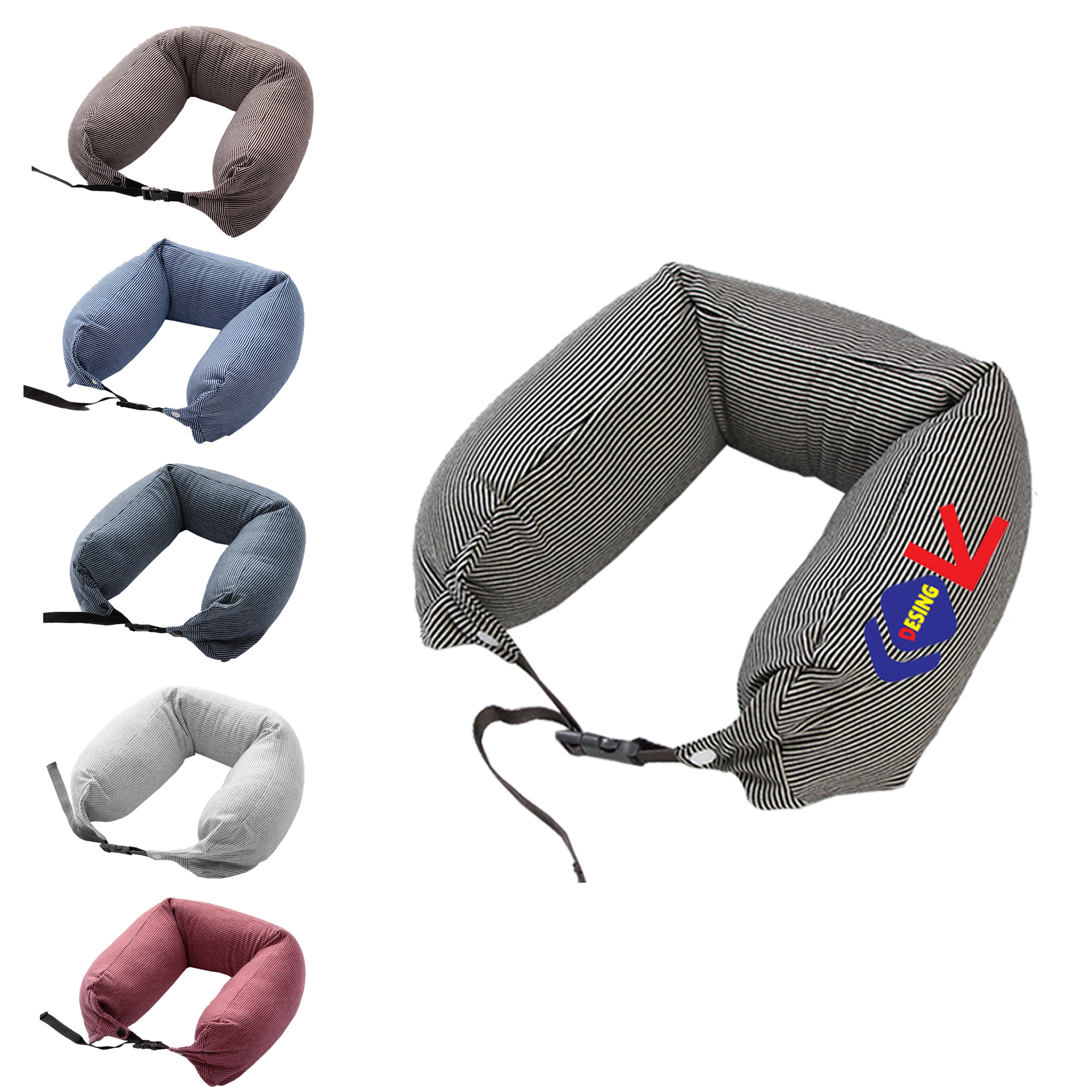 Multifunctional Travel Neck Pillow with EPS Foam and Adjustable Strap 4