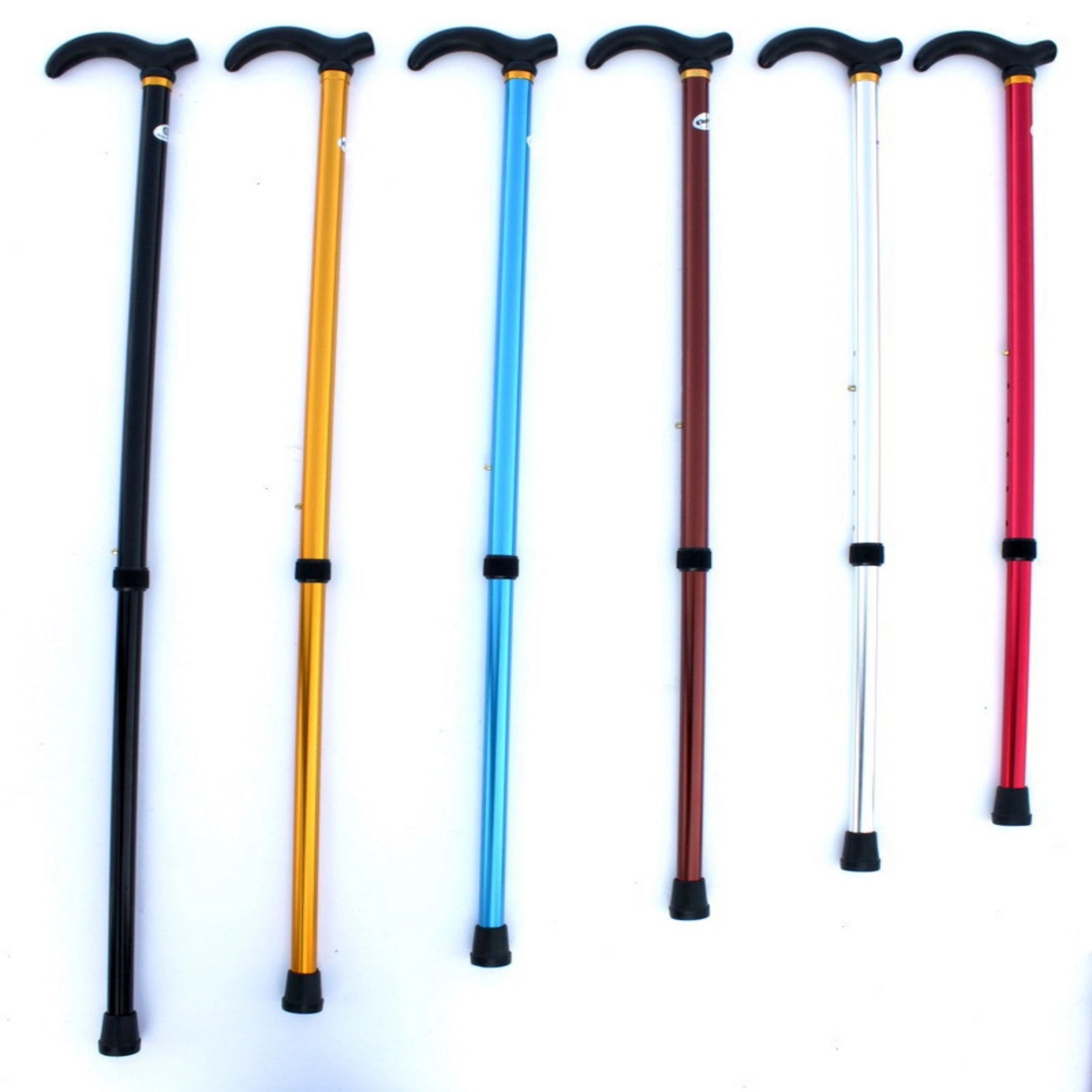 Collapsible Hiking Poles Adjustable Walking Cane Sticks 2