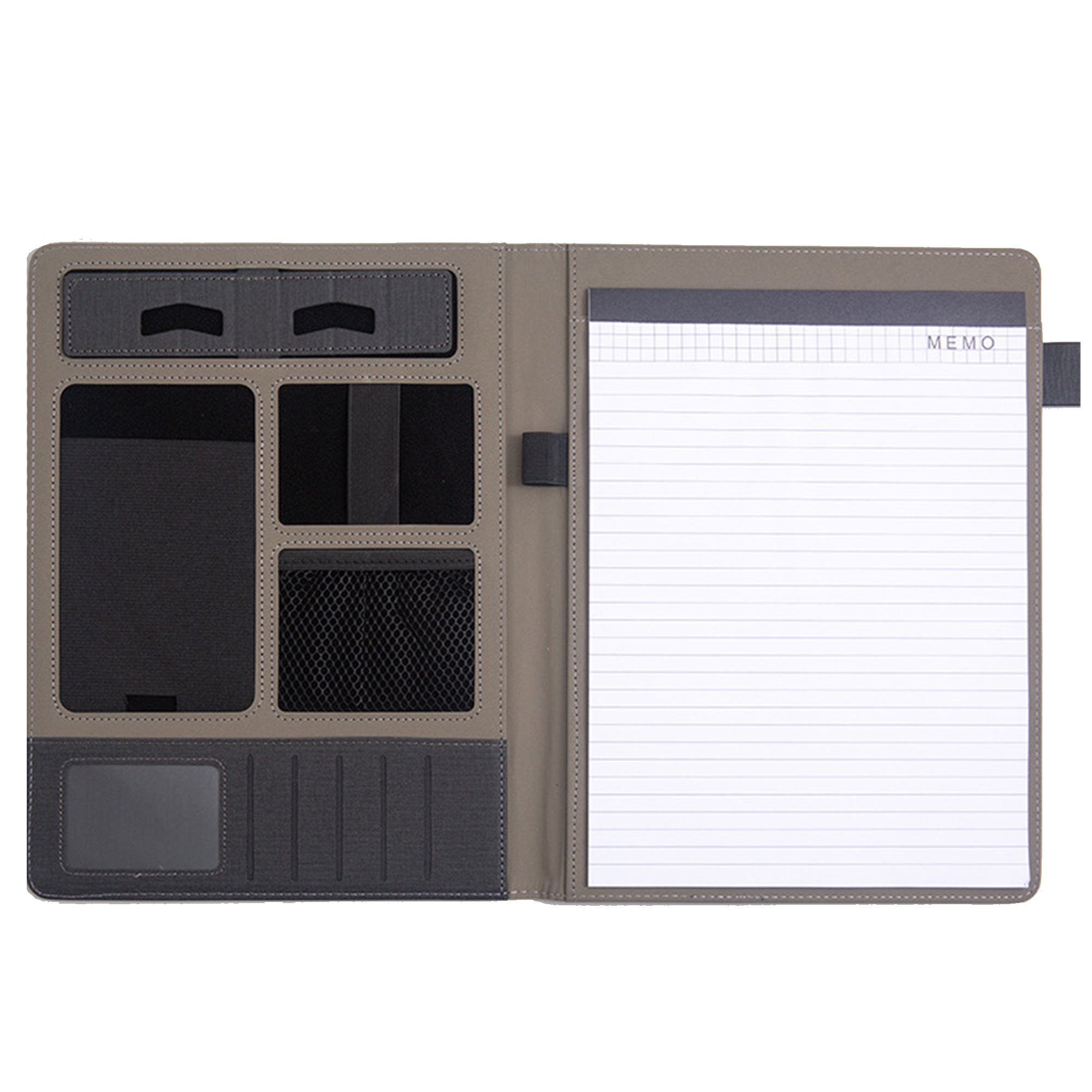 A4 PU Portfolio With Clipboard Phone Slot 7