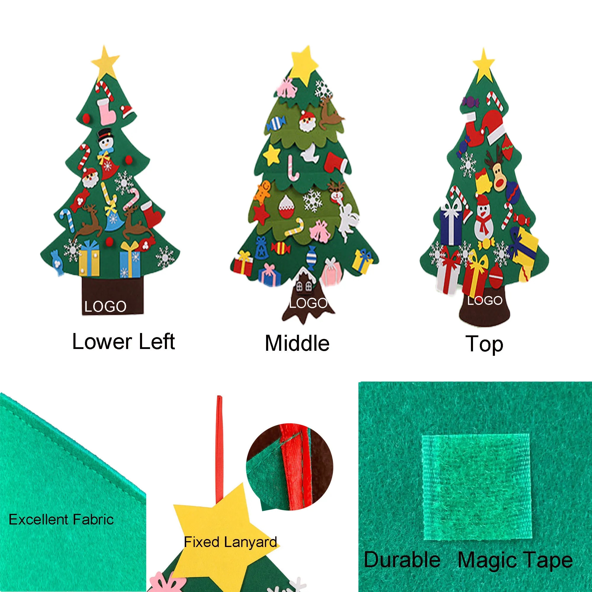 Spot Felt Christmas Tree 3