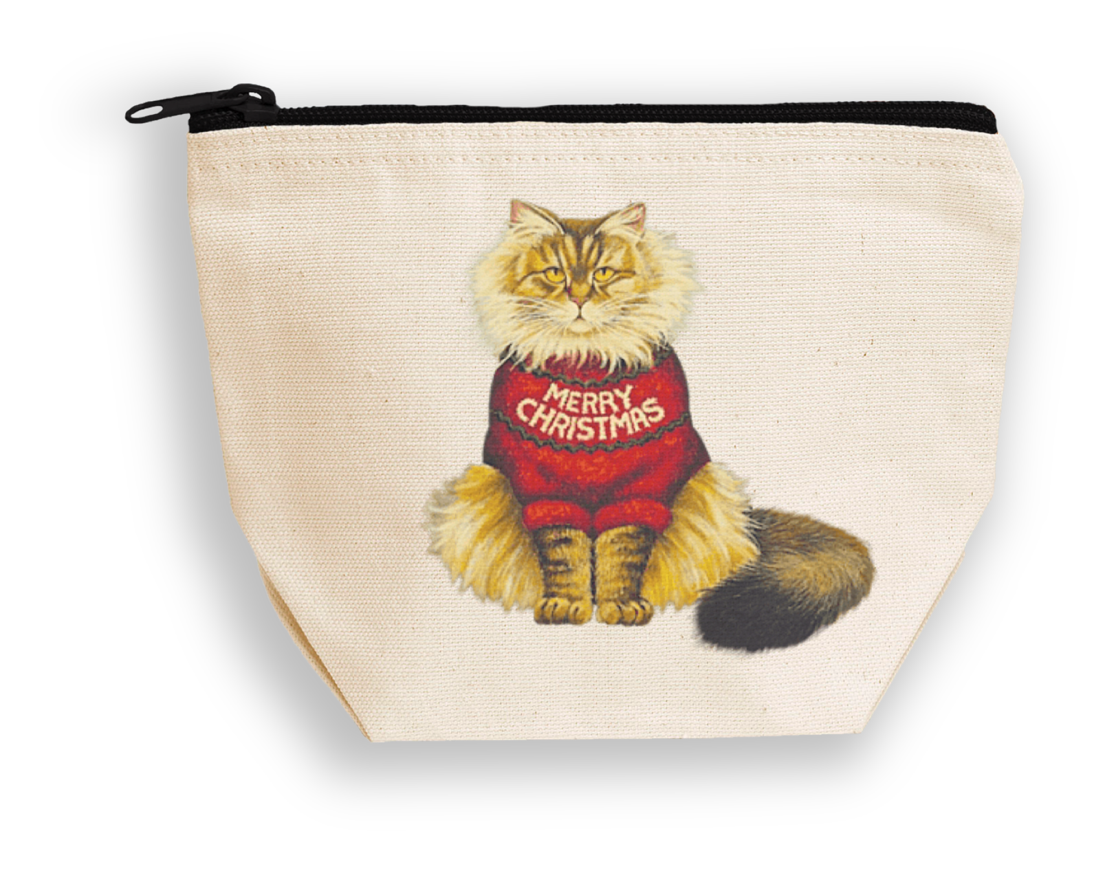 Canvas Libby Lu Pouch with Black Zipper 6