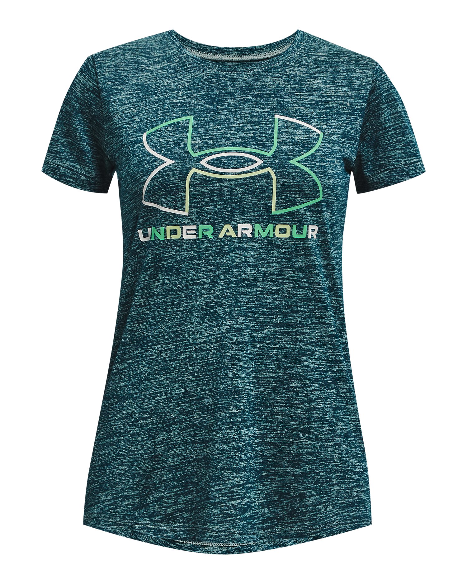 UA Tech Big Logo Twist Girls' Short Sleeve 7