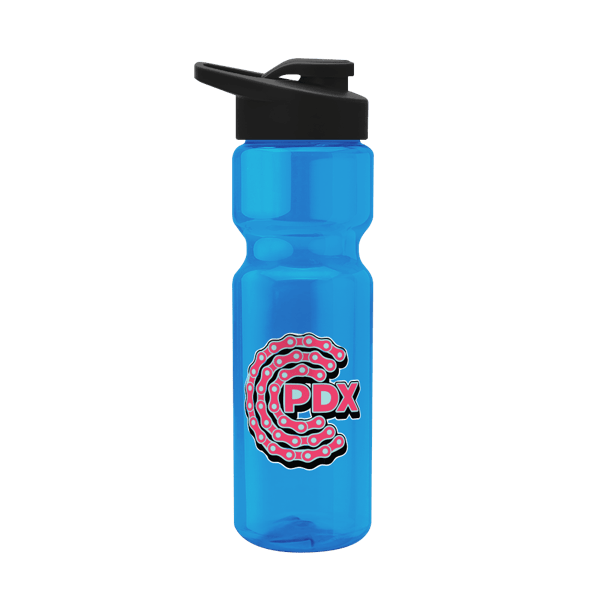 Blazer 28oz Transparent Bike Bottle w/Drink-thru Lid 1188