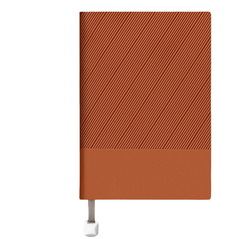 A5 Diagonal Textured Soft PU Cover Notebook W/ Metal Bookmark 7