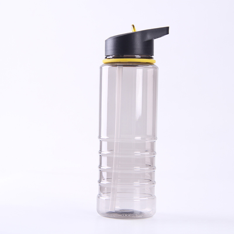 800ml Plastic Sports Bottle with Transparent Straw 27oz 5