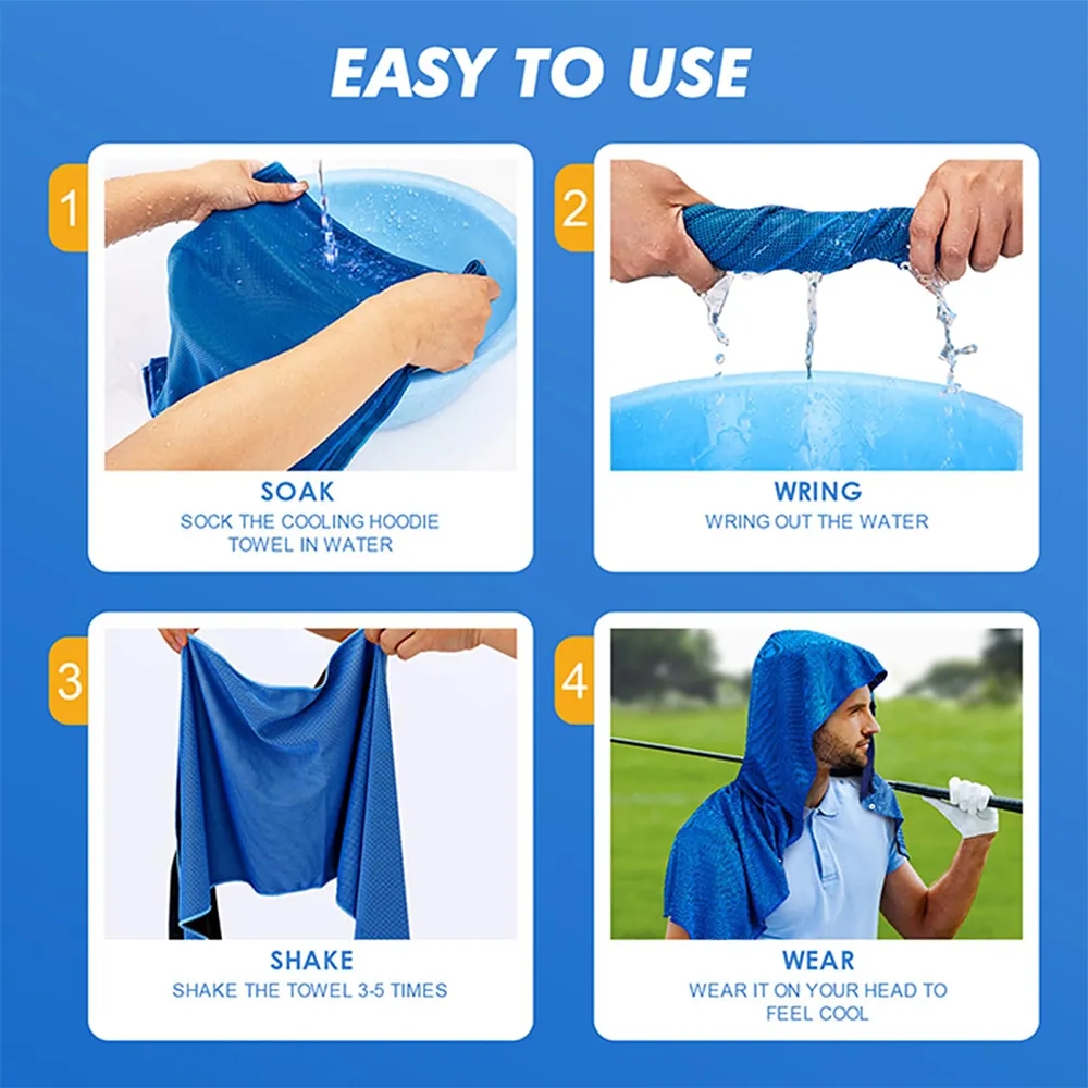 Cooling Hoodie Towel UPF 50 Sun Protection 13