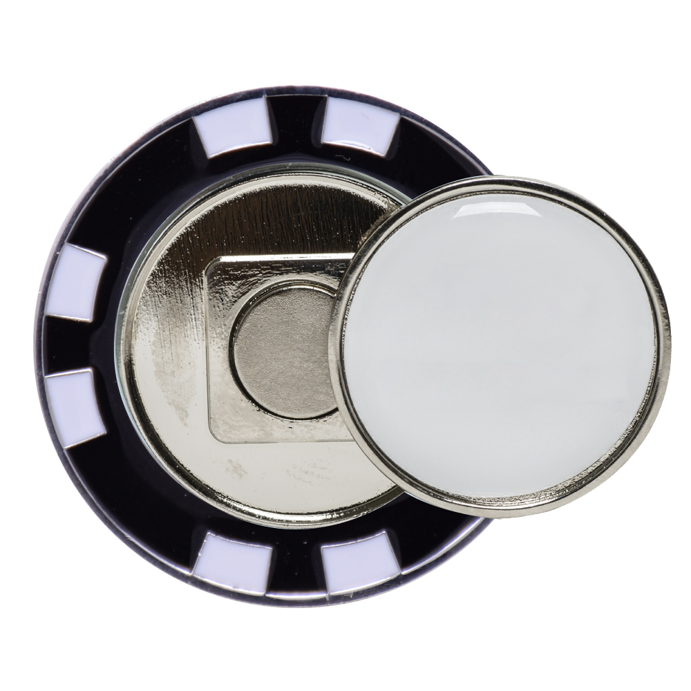 Metal Poker Chip with Removable Ball Marker 4