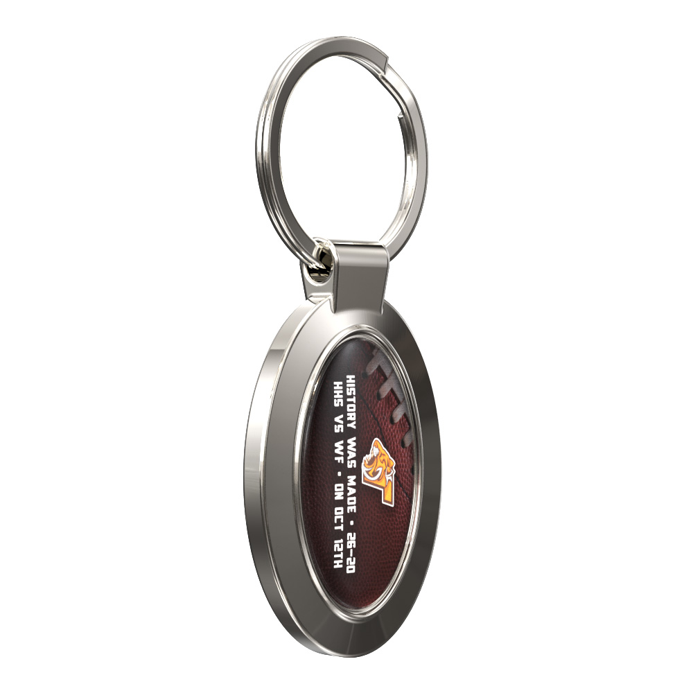 Vibraprint® Premium Bright Silver Oval Key Tag 2