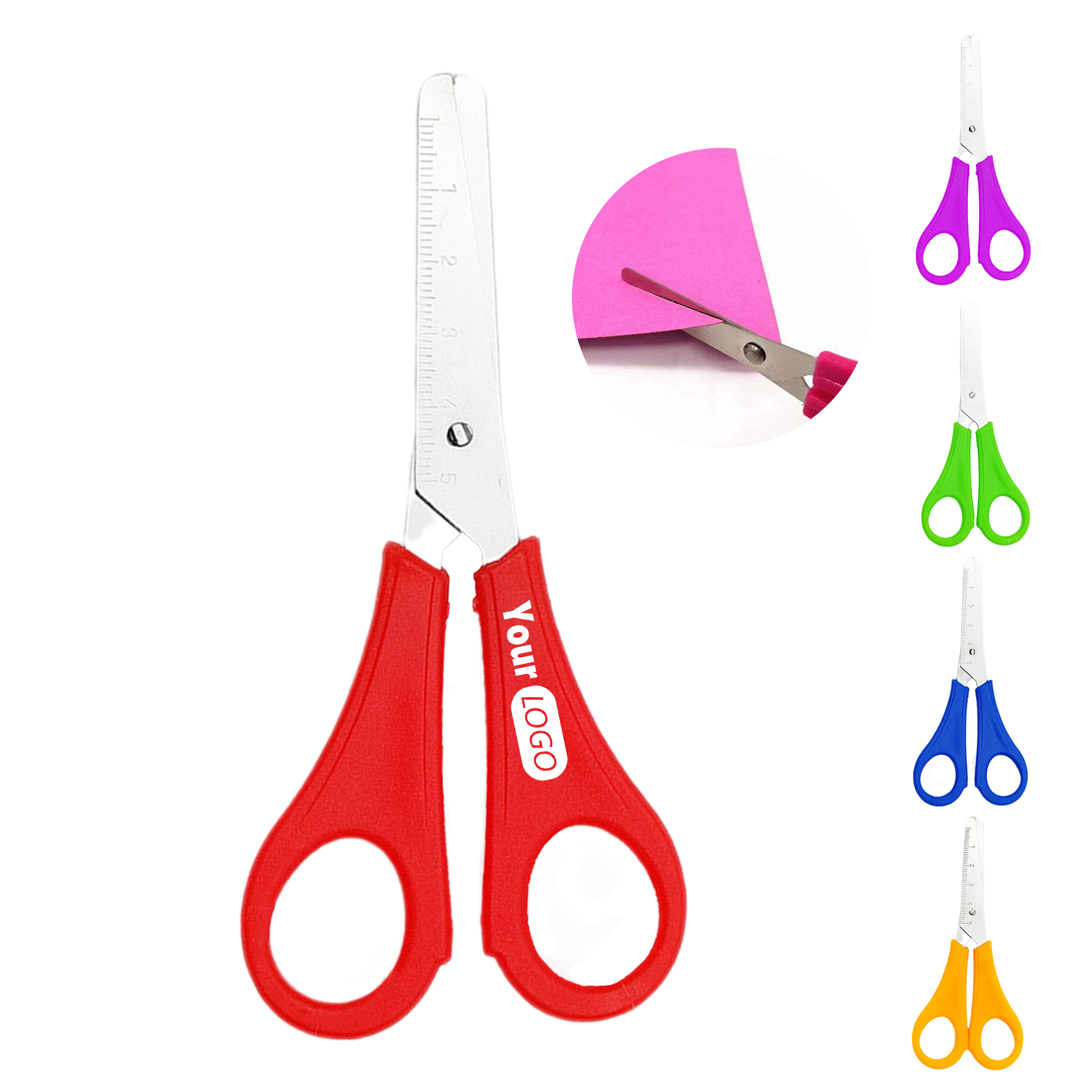 Safety Edge Scissors With Ruler Blade 7