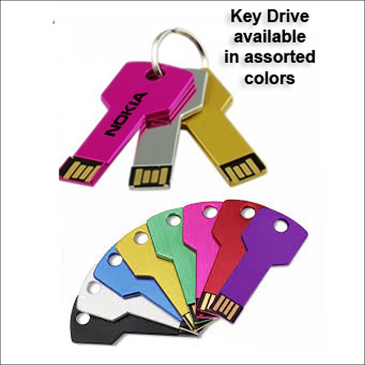 Key Colored Flash Drive / USB - 8 GB