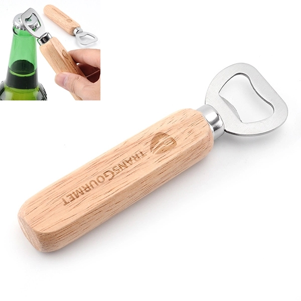 Engraved Wood Handle Bottle Opener 4