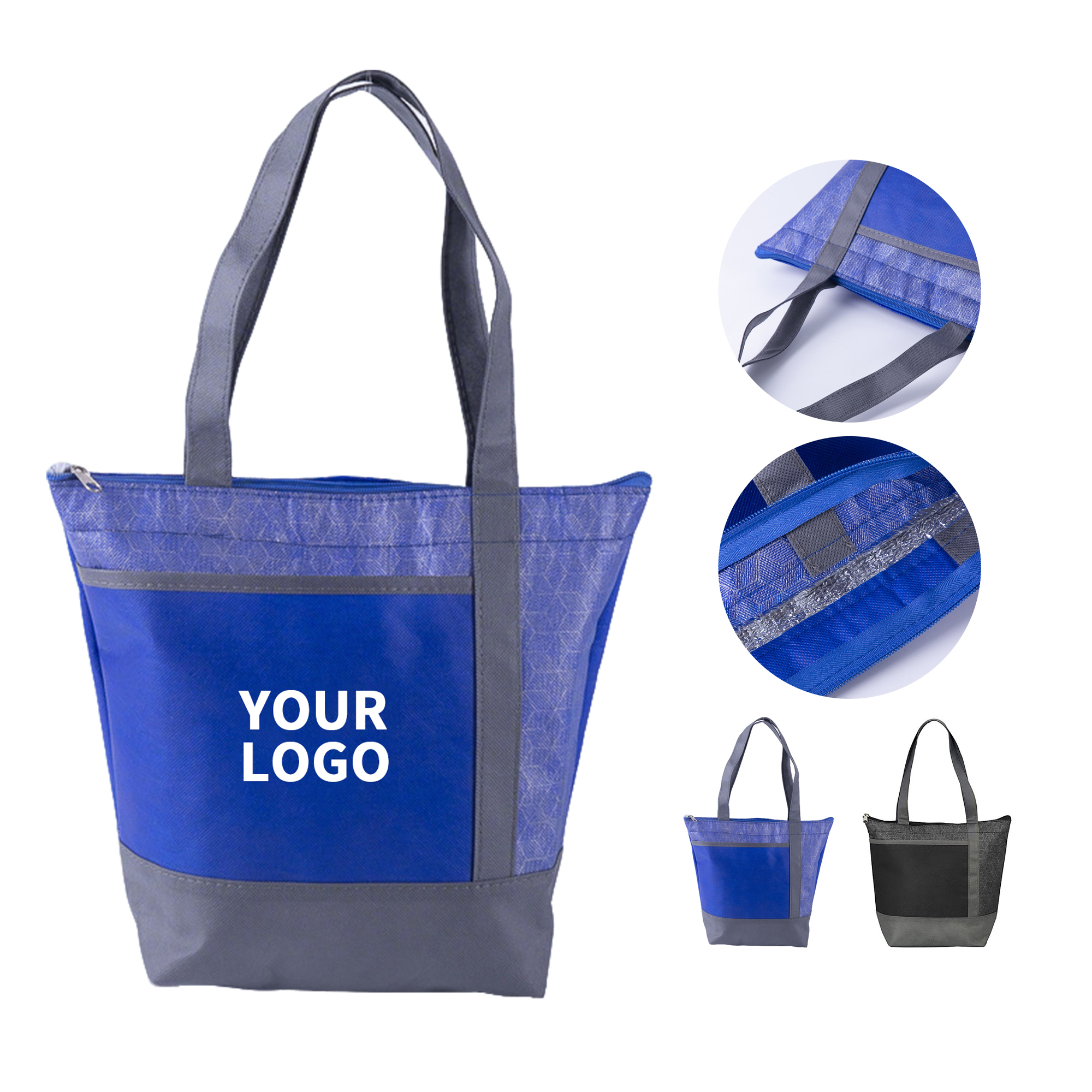Insulated Non Woven Lunch Tote With Reinforced Handle 2