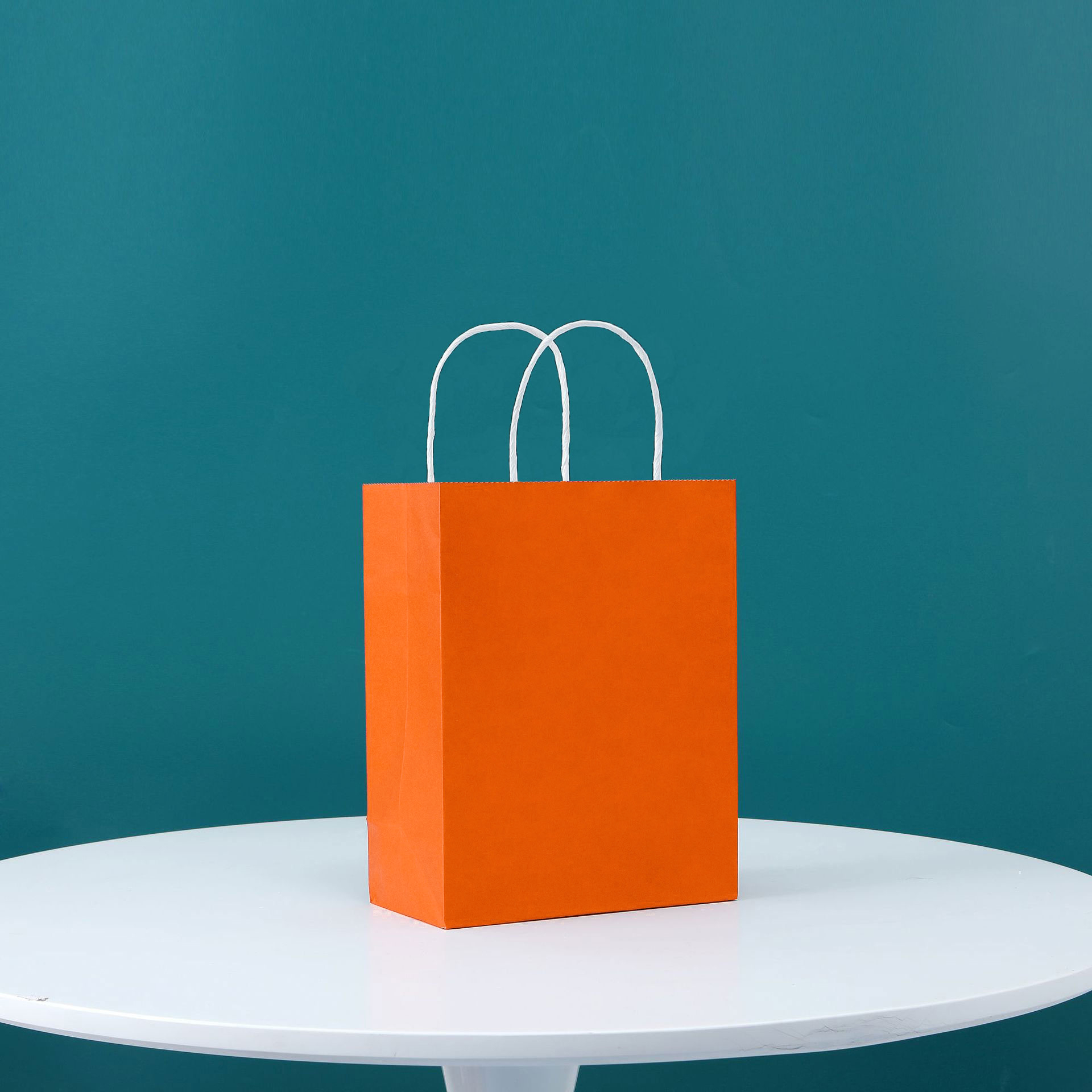 Small Size Kraft Paper Shopper Tote bags(5 7/8" * 3 1/8" * 8 1/4") 13