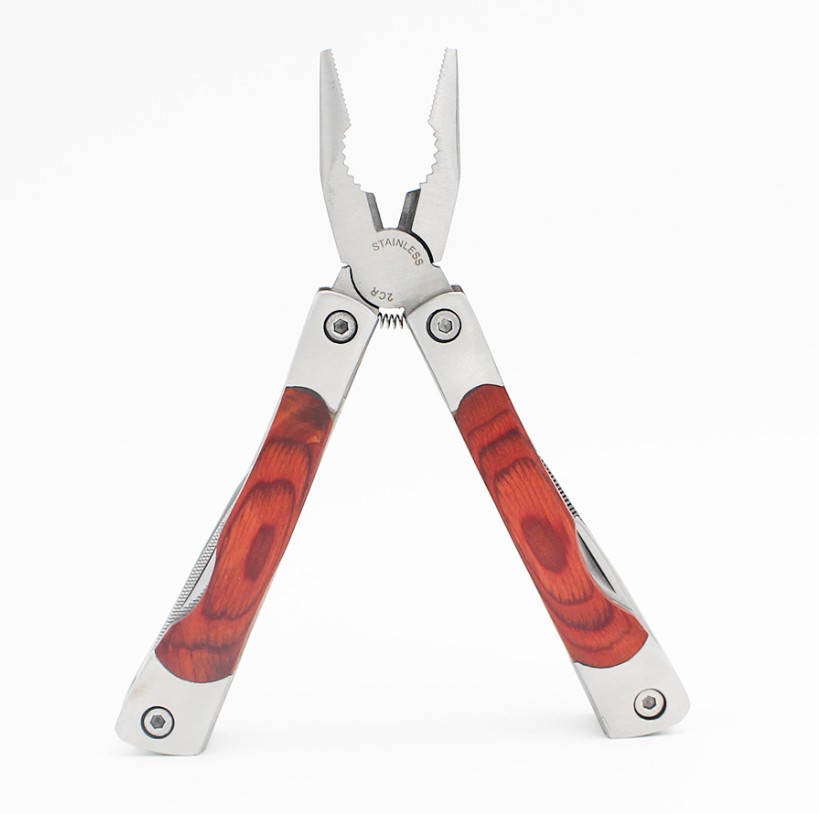 Folding Multi-Tool with Wooden Handle 9