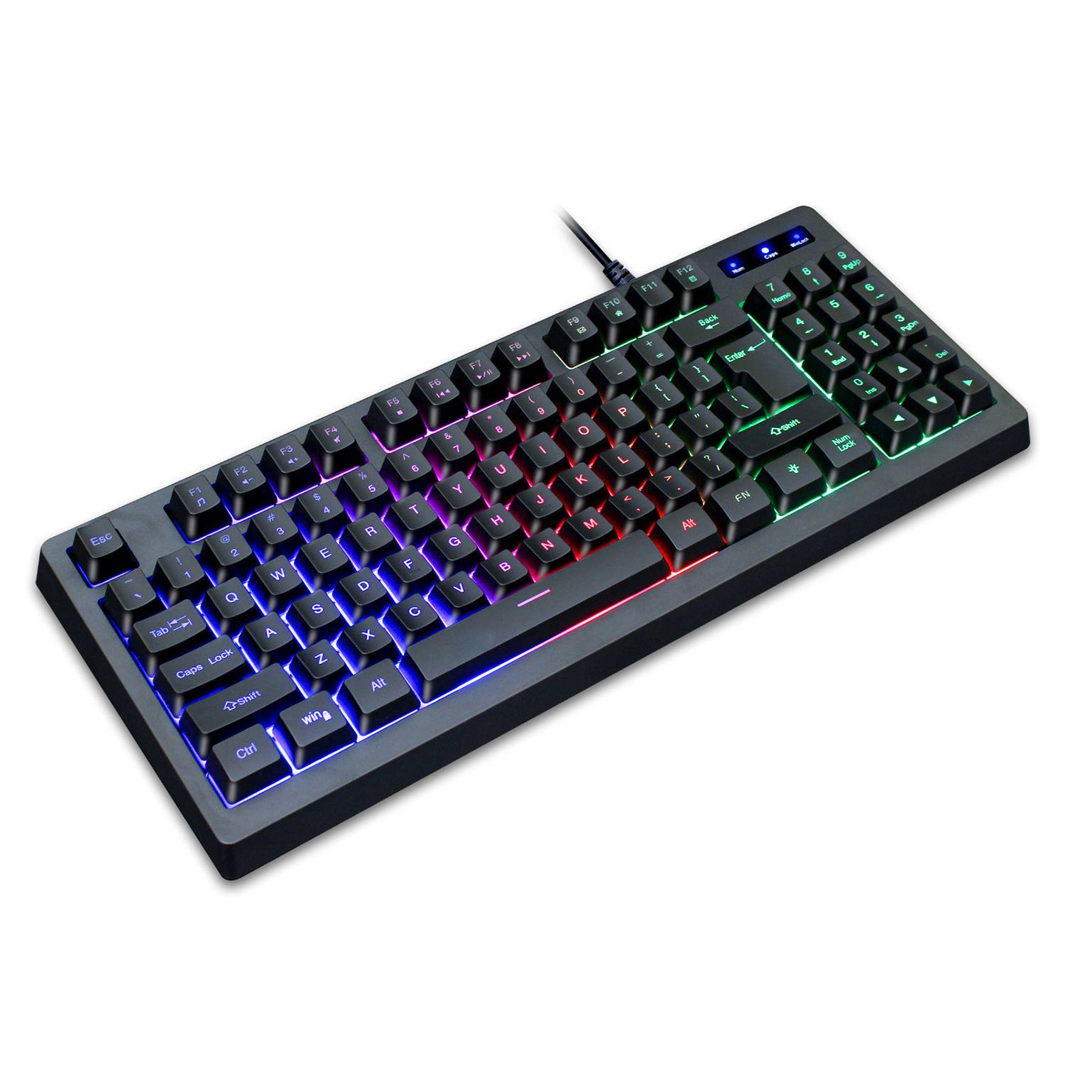 USB Illuminated 87 Keys Wired Gaming Keyboard 1