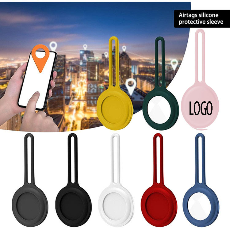 Soft Silicone Airtag Case Loop Protective w/ Keychain 8