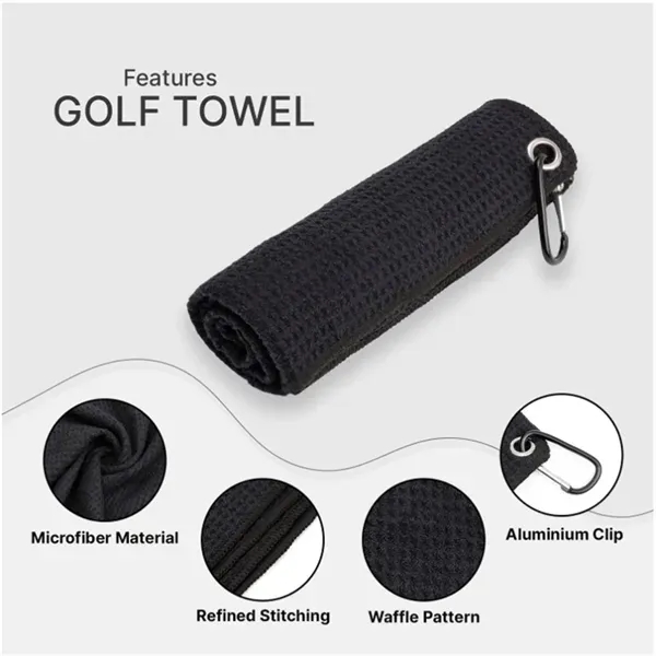 Waffle Golf Towel with Absorbent Cleaning Cloth for Hiking 11