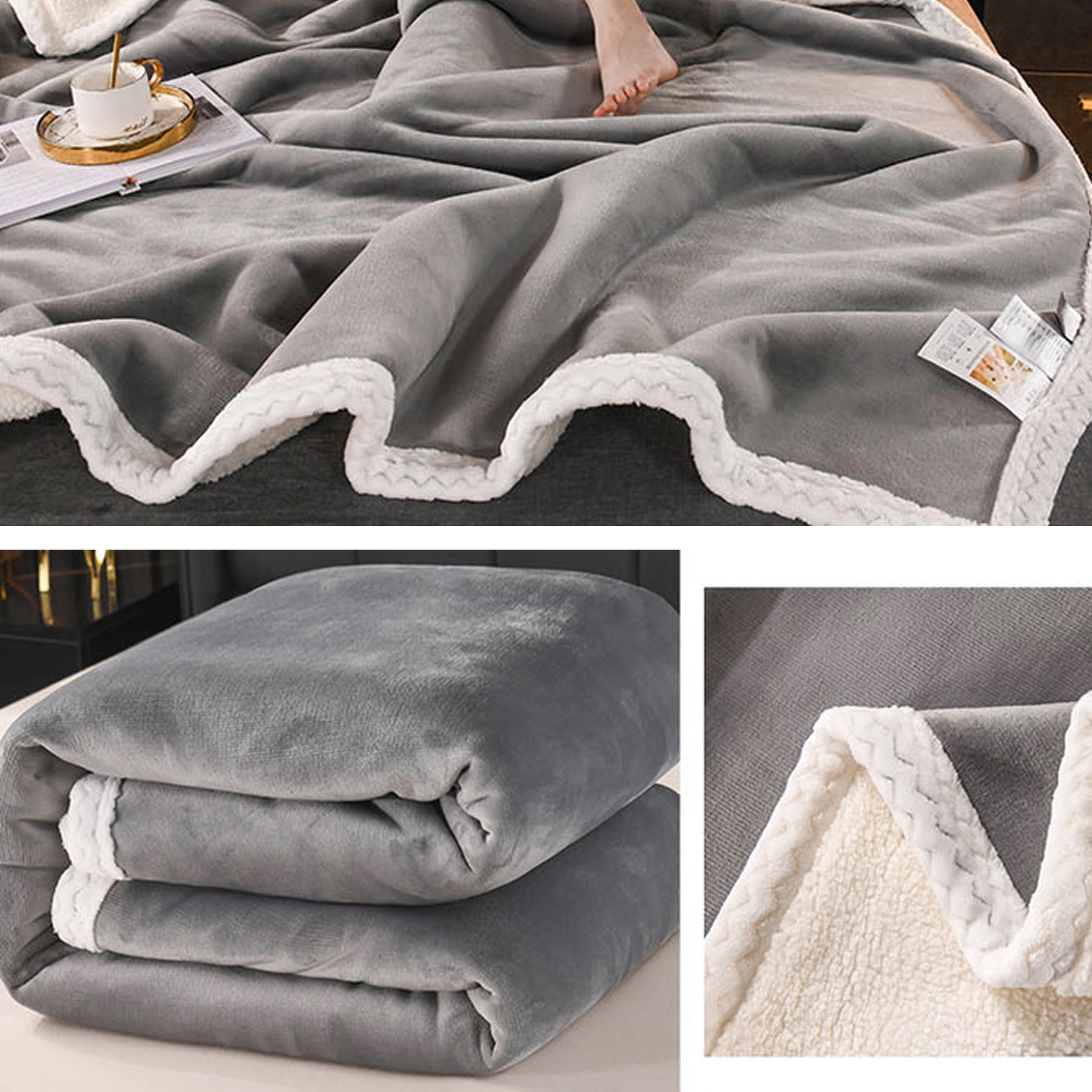 Sherpa Fleece Throw Blanket 3