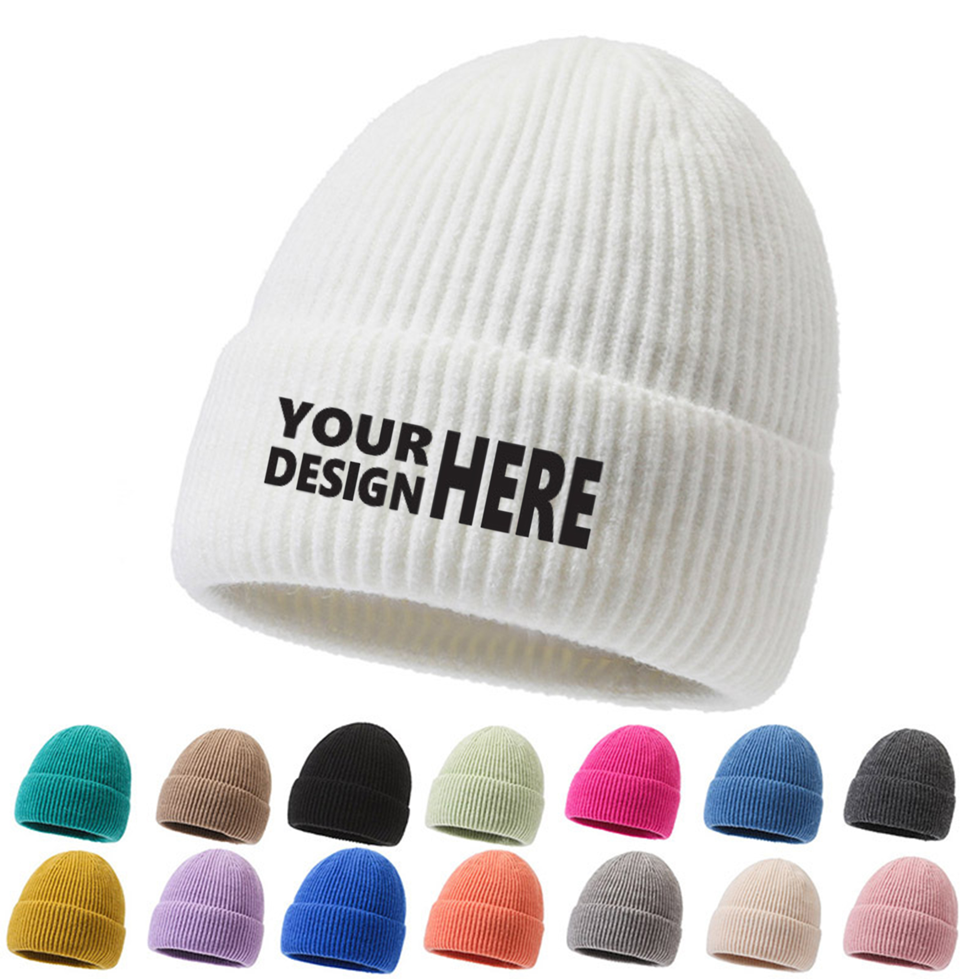 Winter Knit Hat With Ear Protection Warm Acrylic Beanie 1