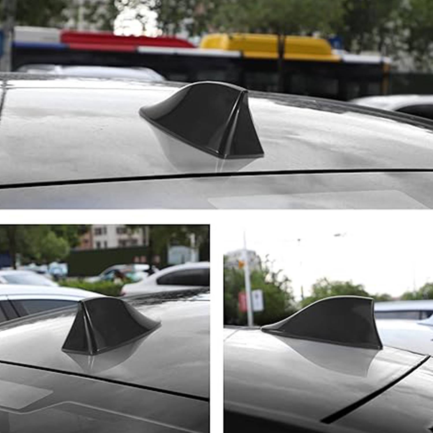 ABS Black Shark Fin Roof Antenna Cover 4