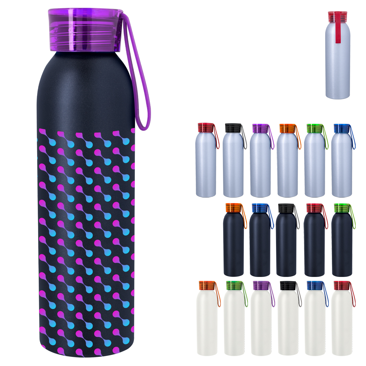 22 Oz. Full Color Darby Recycled Aluminum Bottle, custom water bottle with logo imprint 16