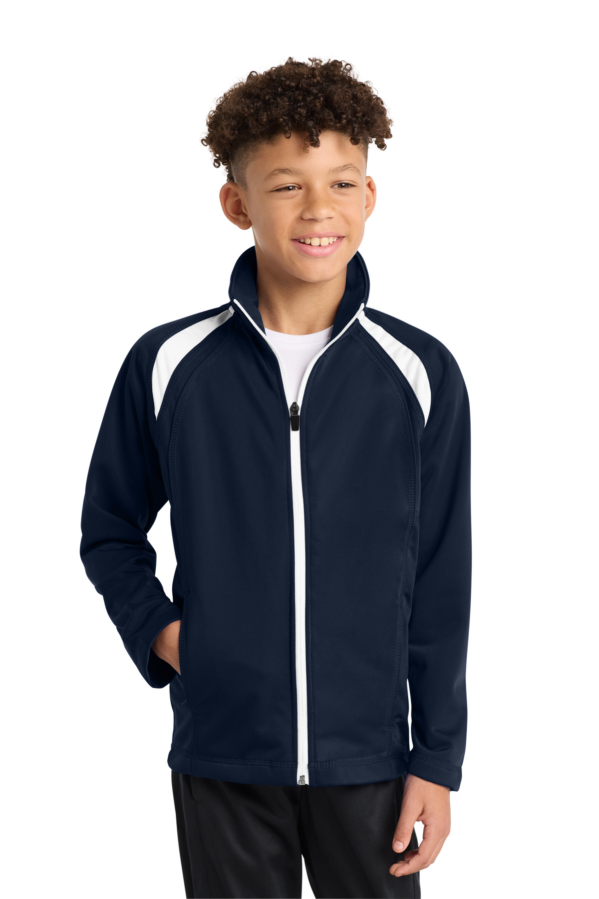 Sport-Tek Youth Tricot Track Jacket. YST90 24