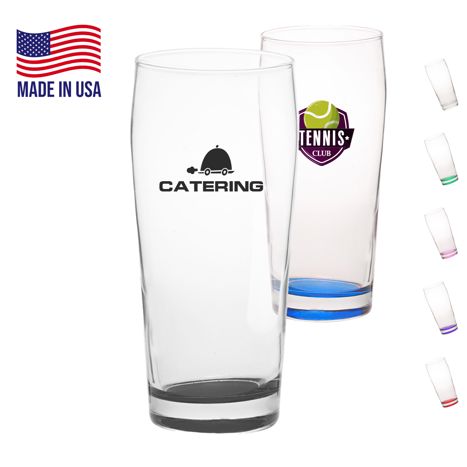 20 oz. USA Made Libbey Pub Glasses W/ Custom Logo 2
